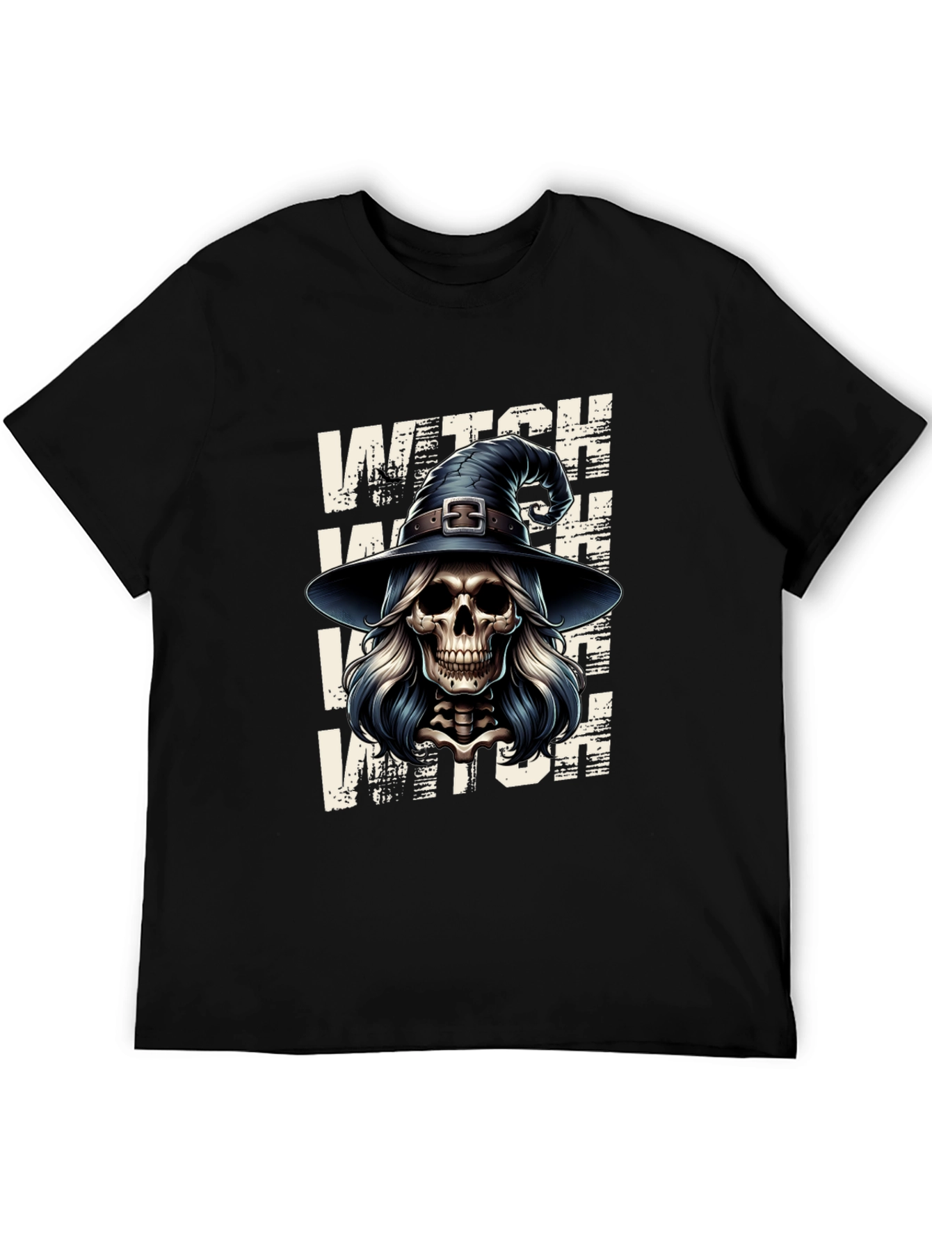 Witch Skull Graphic Tee - Halloween Ready