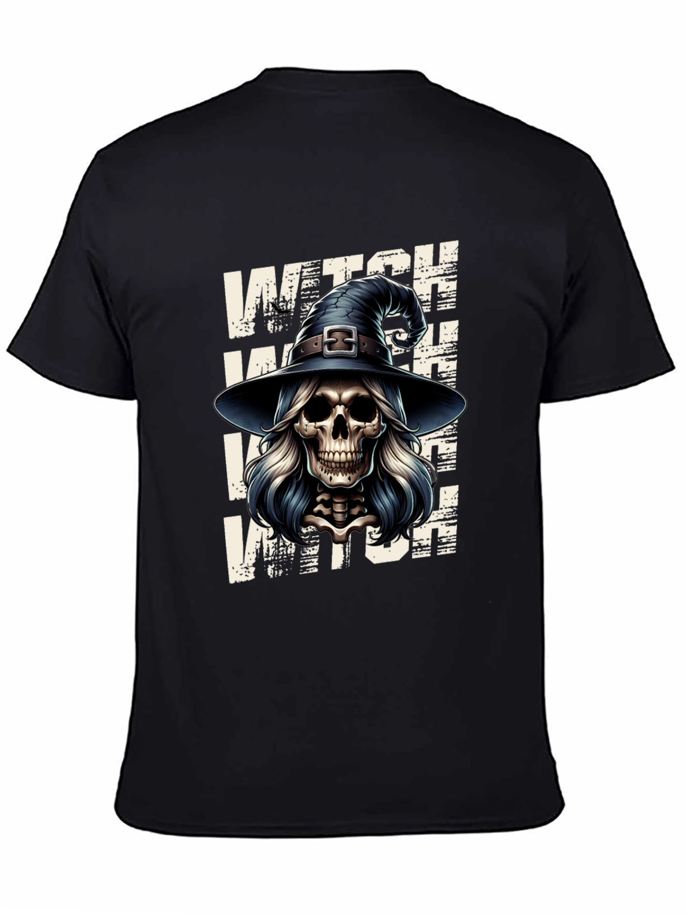 Witch Skull Graphic Tee - Halloween Ready