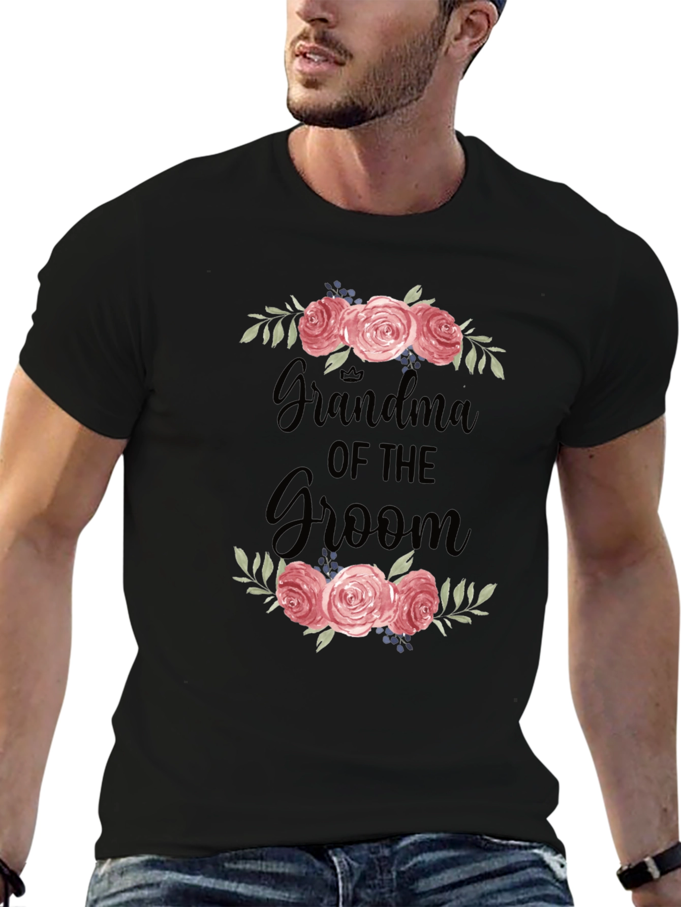 Grandma of the Groom Floral Graphic Tee