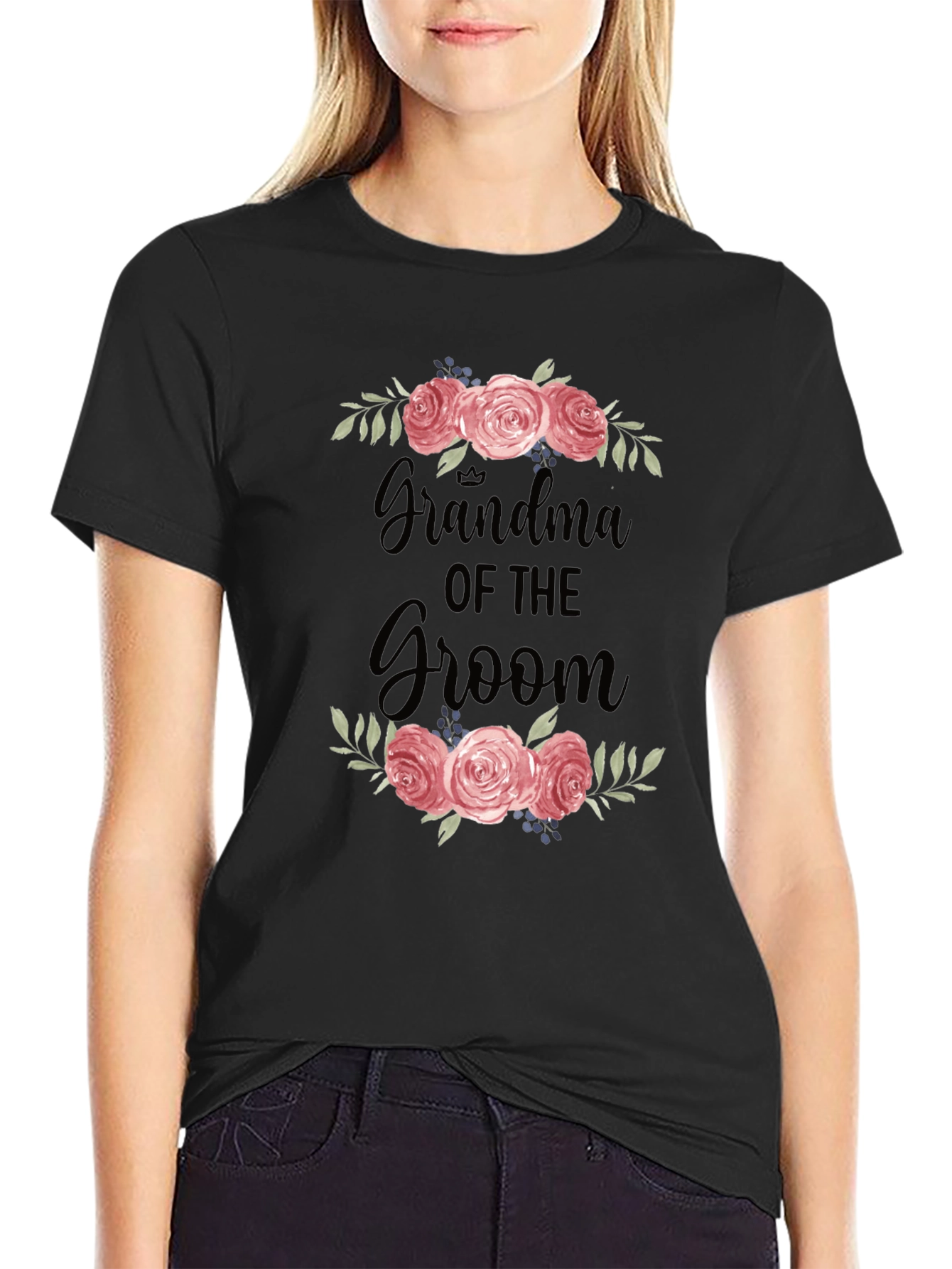 Grandma of the Groom Floral Graphic Tee