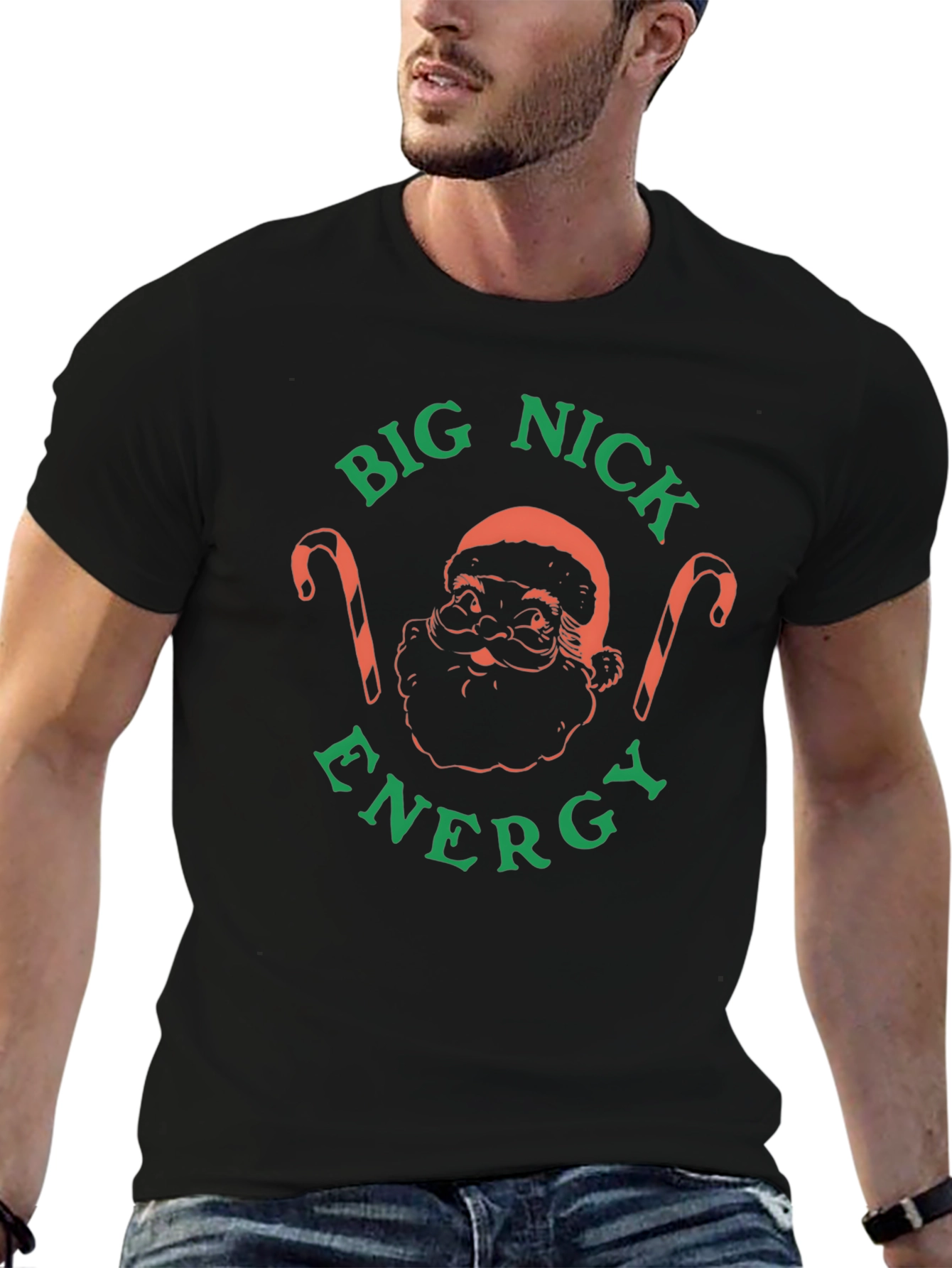 Big Nick Energy Santa T-Shirt - Holiday Fun