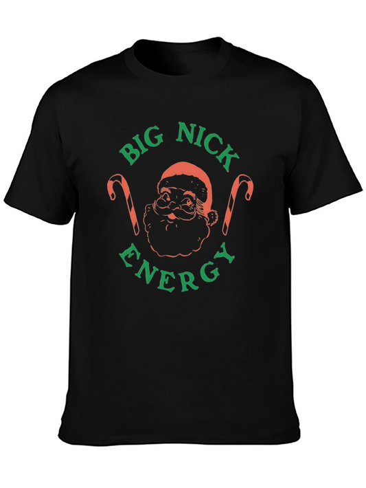 Big Nick Energy Santa T-Shirt - Holiday Fun
