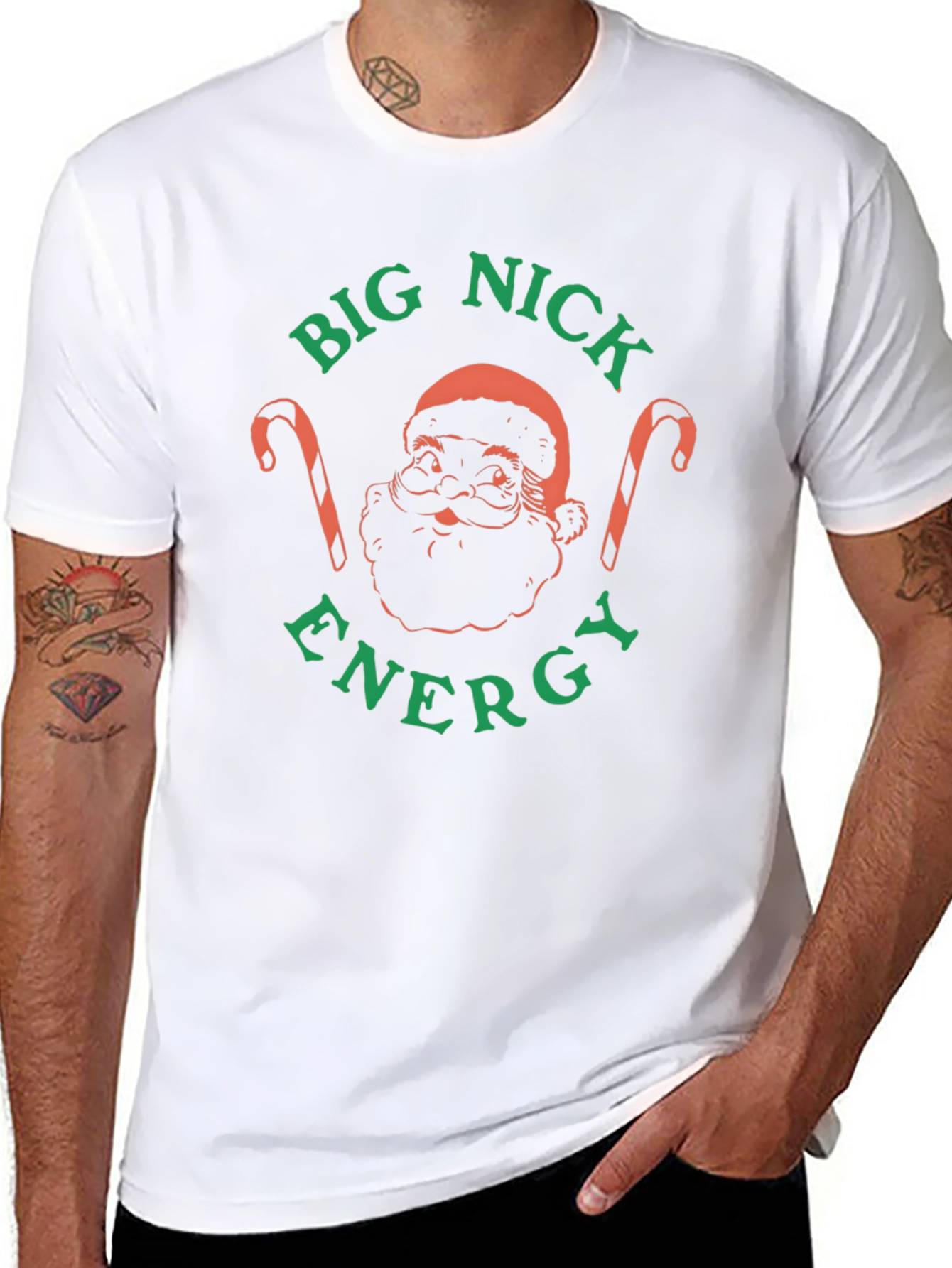 Big Nick Energy Santa T-Shirt - Holiday Fun