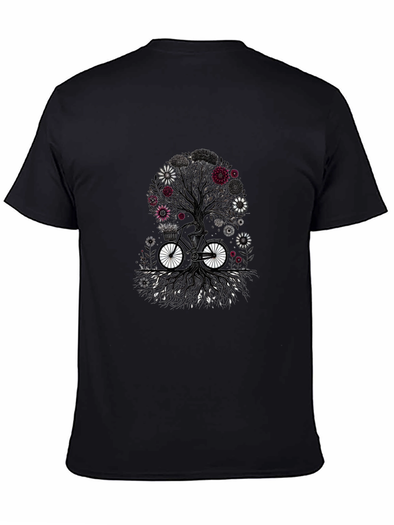 Tree of Life Bicycle Graphic Tee - Black