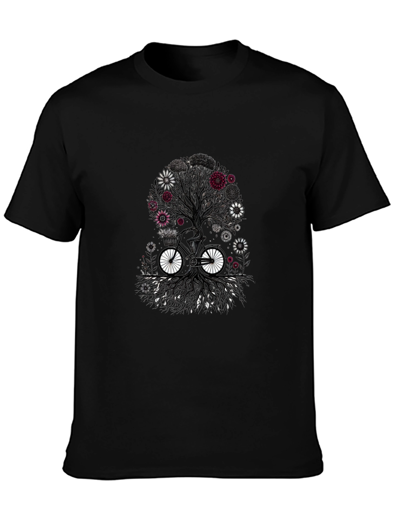 Tree of Life Bicycle Graphic Tee - Black