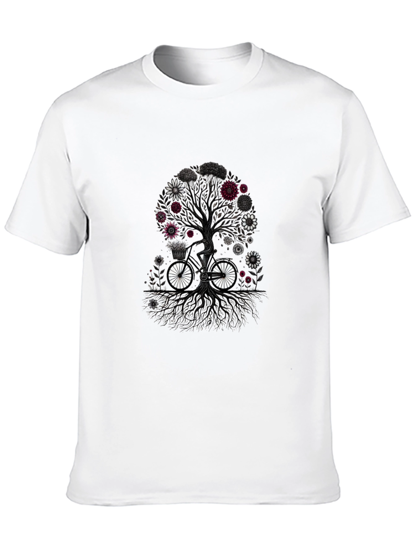 Tree of Life Bicycle Graphic Tee - Black