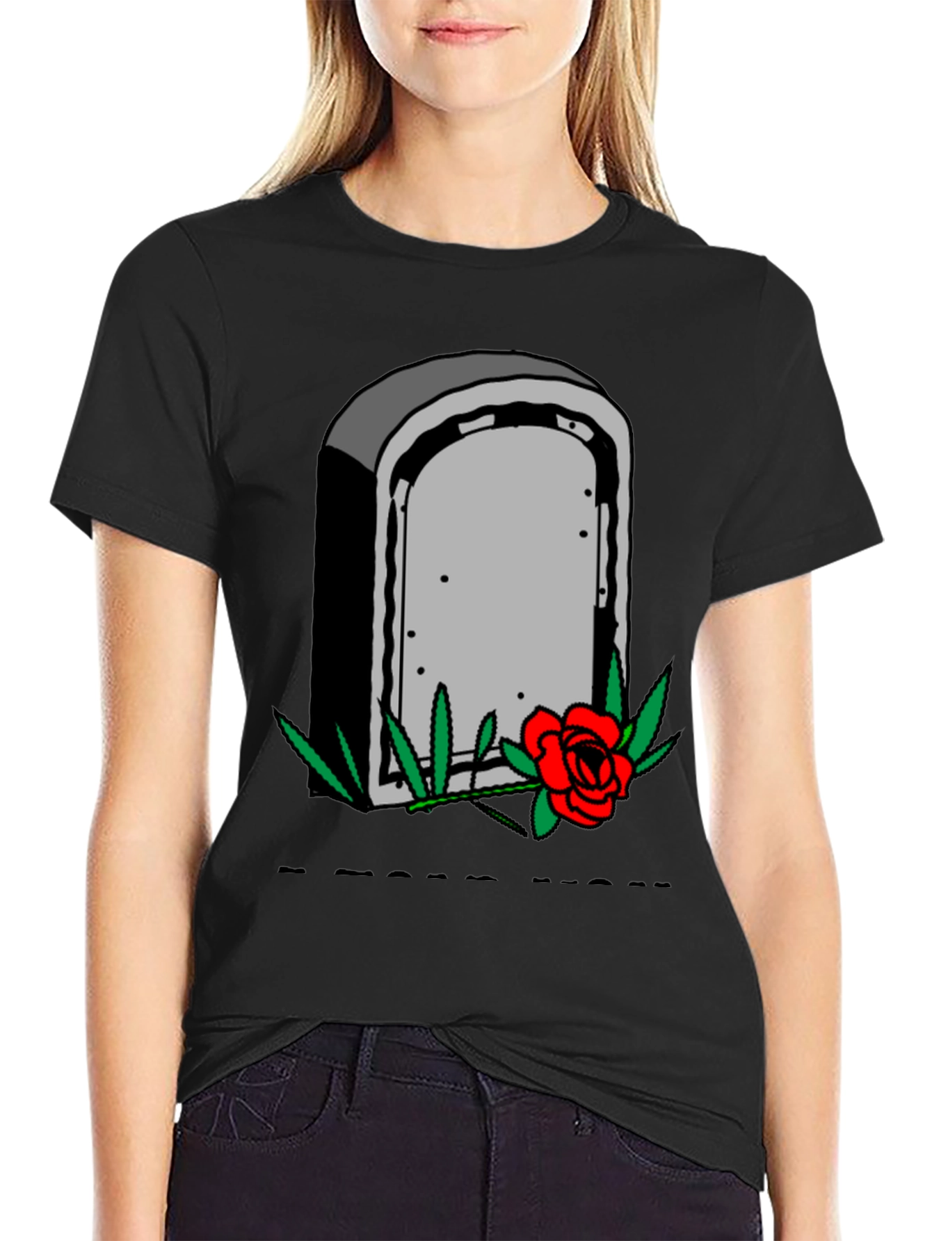 Grave & Rose Graphic T-Shirt - Edgy Casual Wear