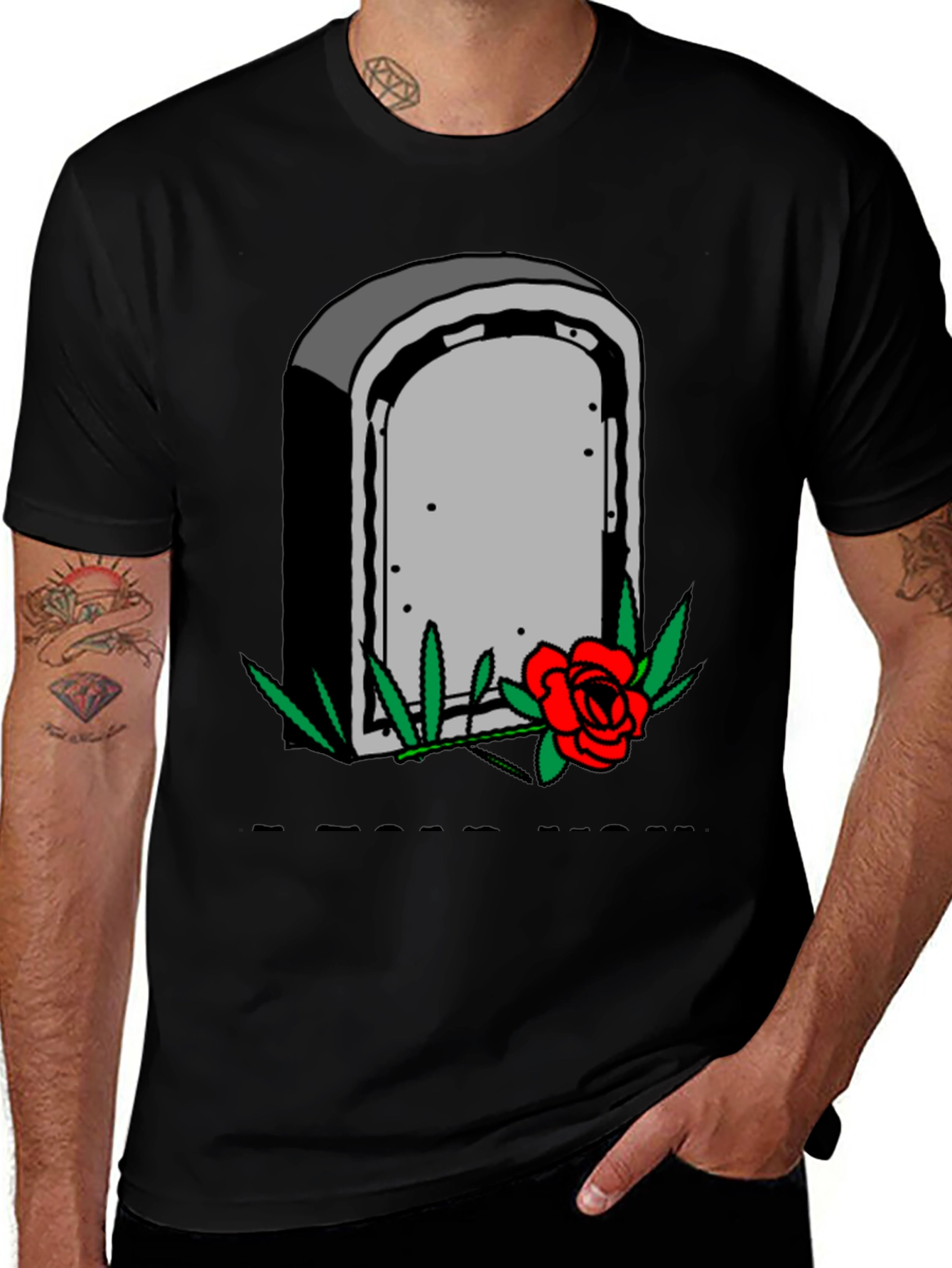 Grave & Rose Graphic T-Shirt - Edgy Casual Wear