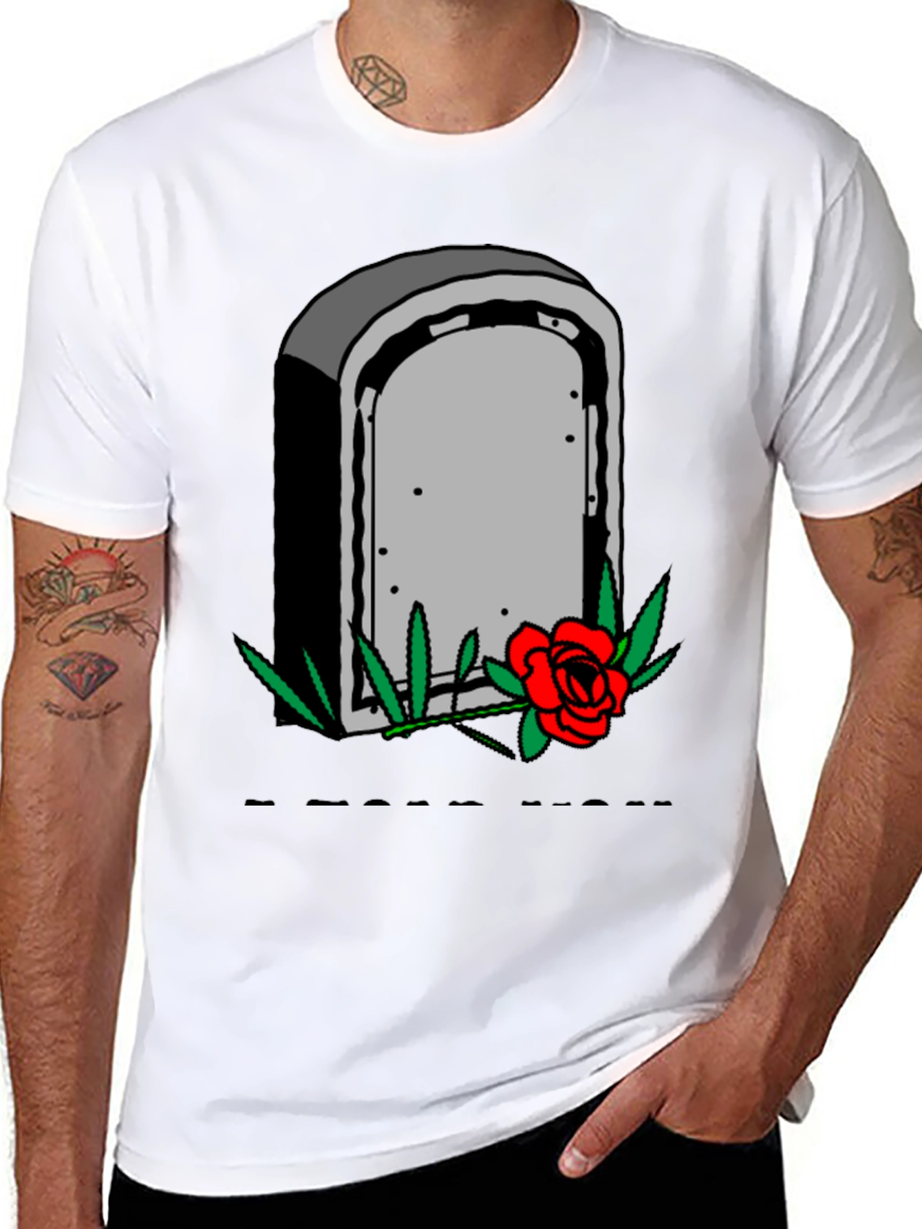 Grave & Rose Graphic T-Shirt - Edgy Casual Wear