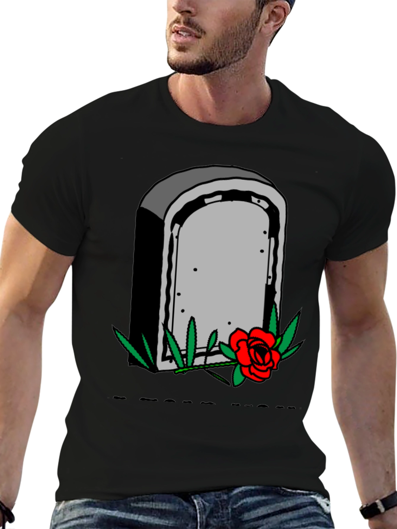 Grave & Rose Graphic T-Shirt - Edgy Casual Wear