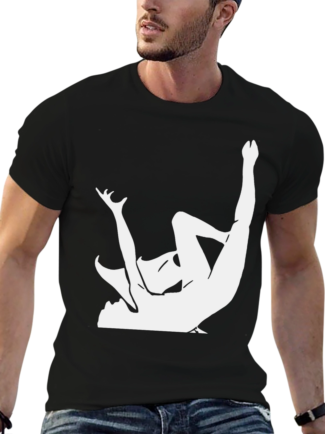 Fallen Angel Graphic T-Shirt - Black
