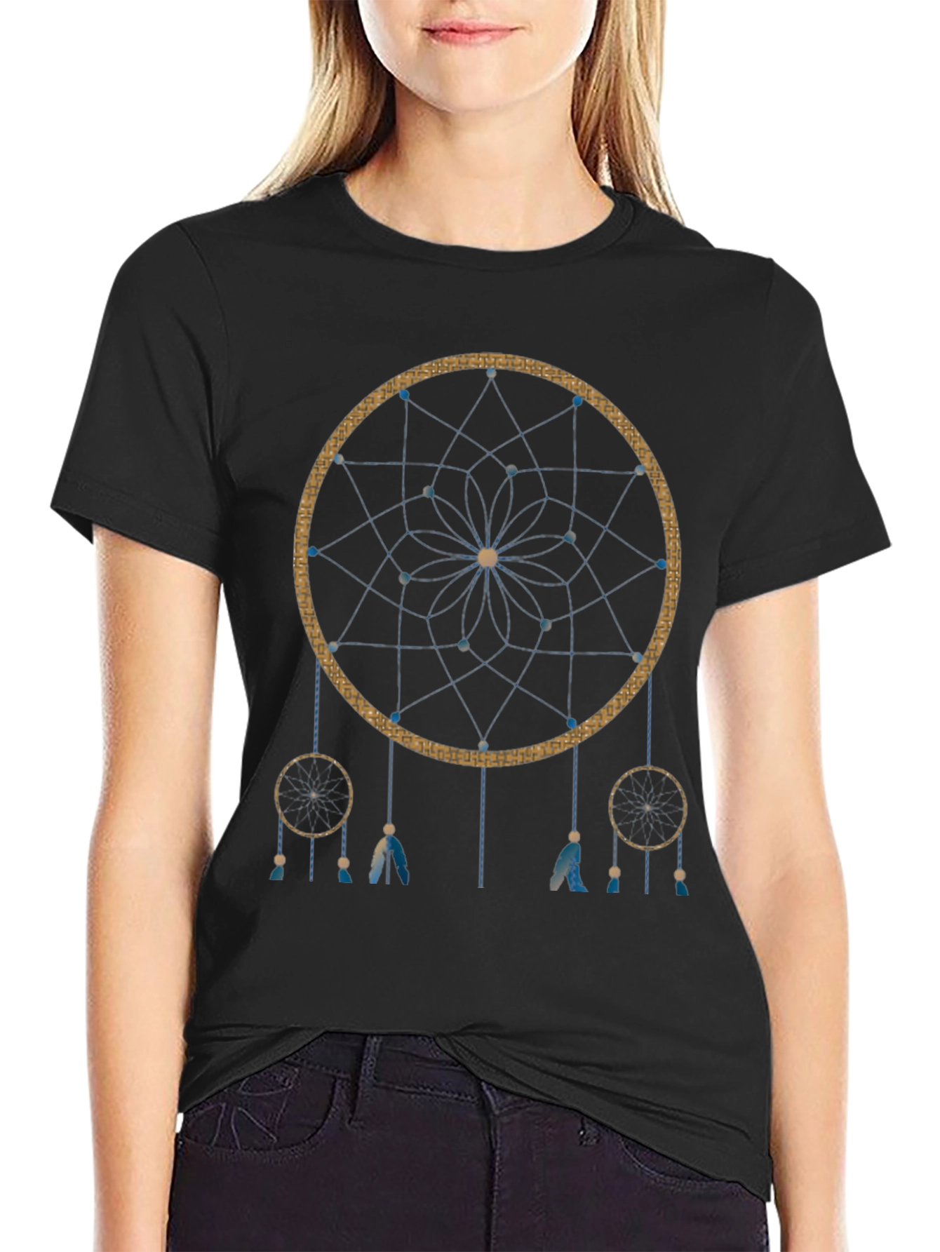 Dreamcatcher Graphic Tee - Black Casual Shirt