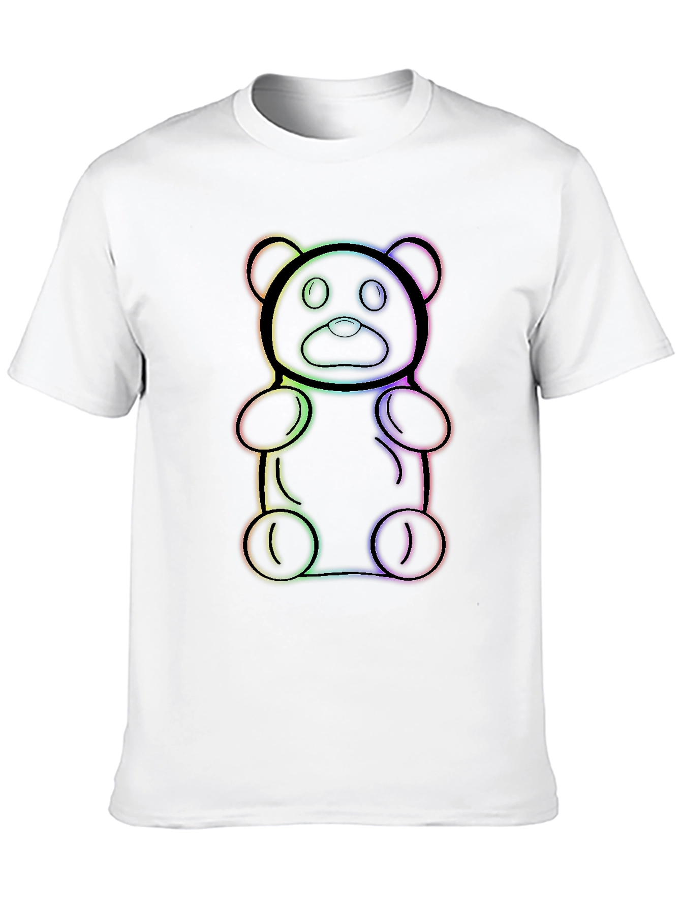 Rainbow Gummy Bear Black T-Shirt