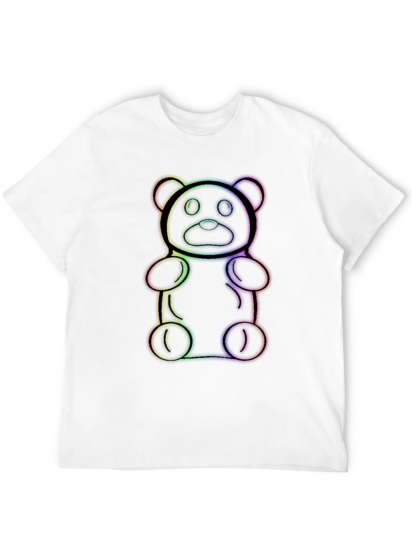 Rainbow Gummy Bear Black T-Shirt