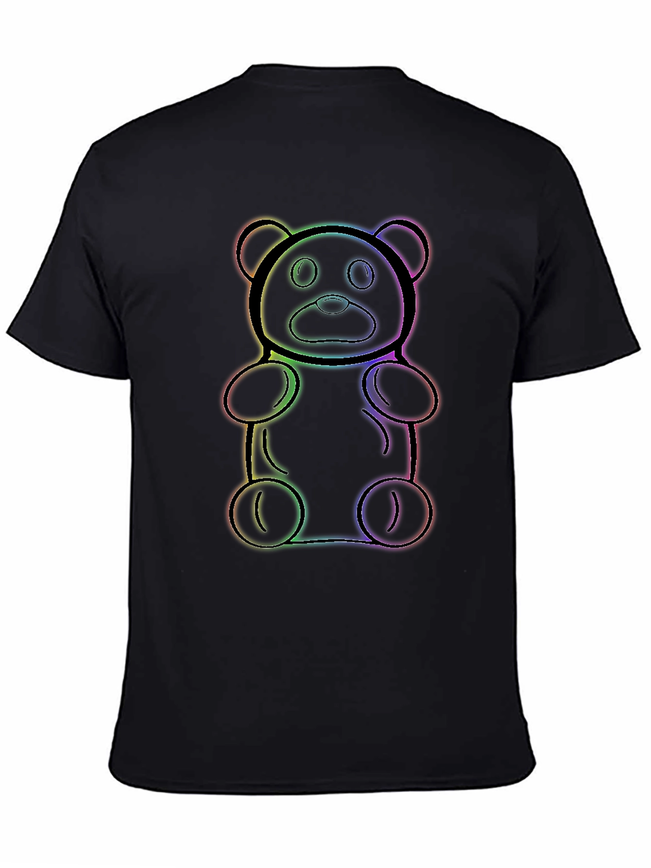 Rainbow Gummy Bear Black T-Shirt