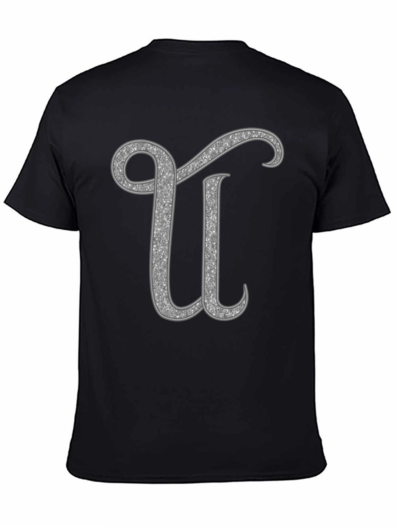Glitter Letter U Graphic Tee - Unisex