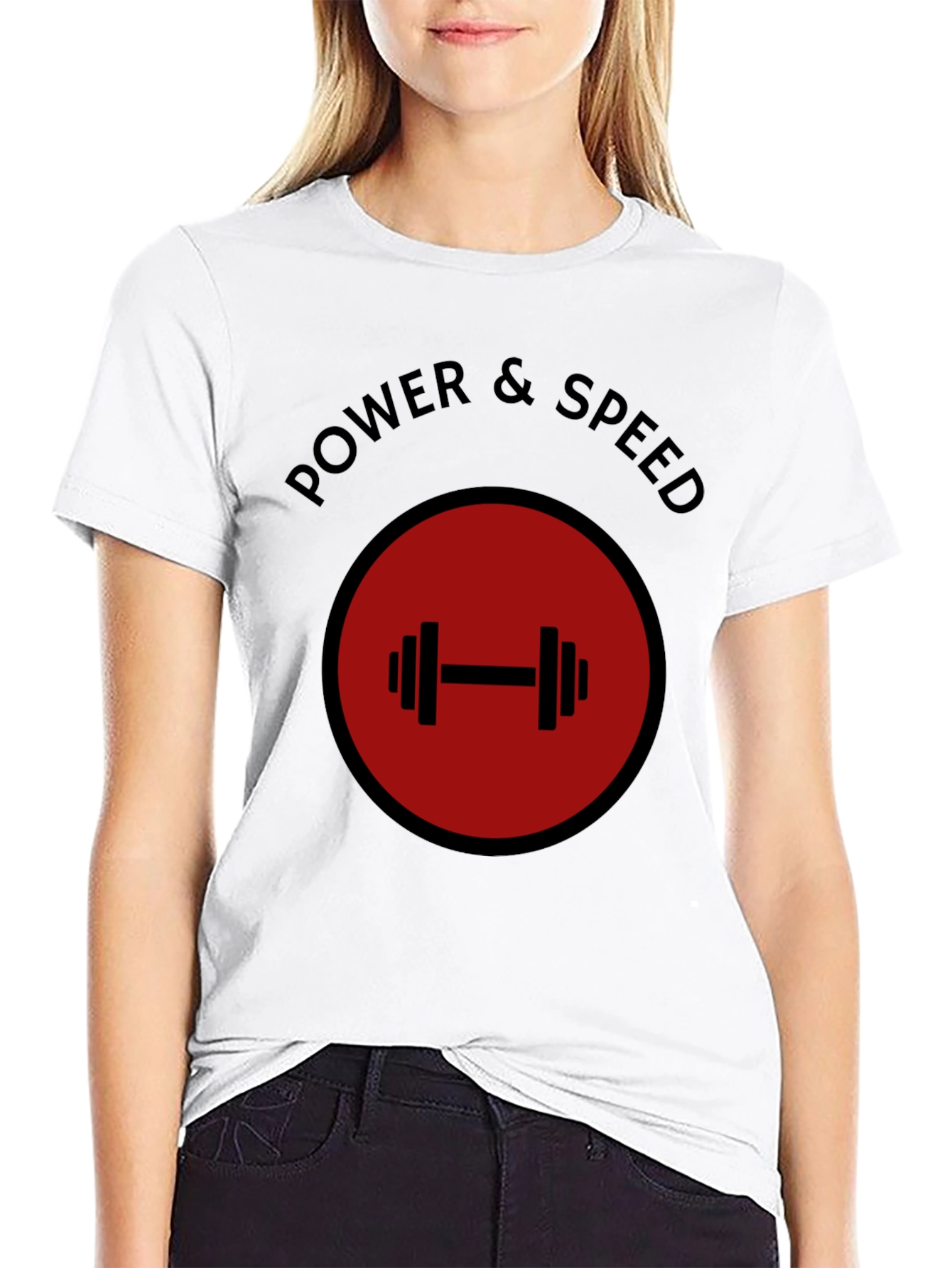 Power & Speed Gym T-Shirt - Weightlifting Design