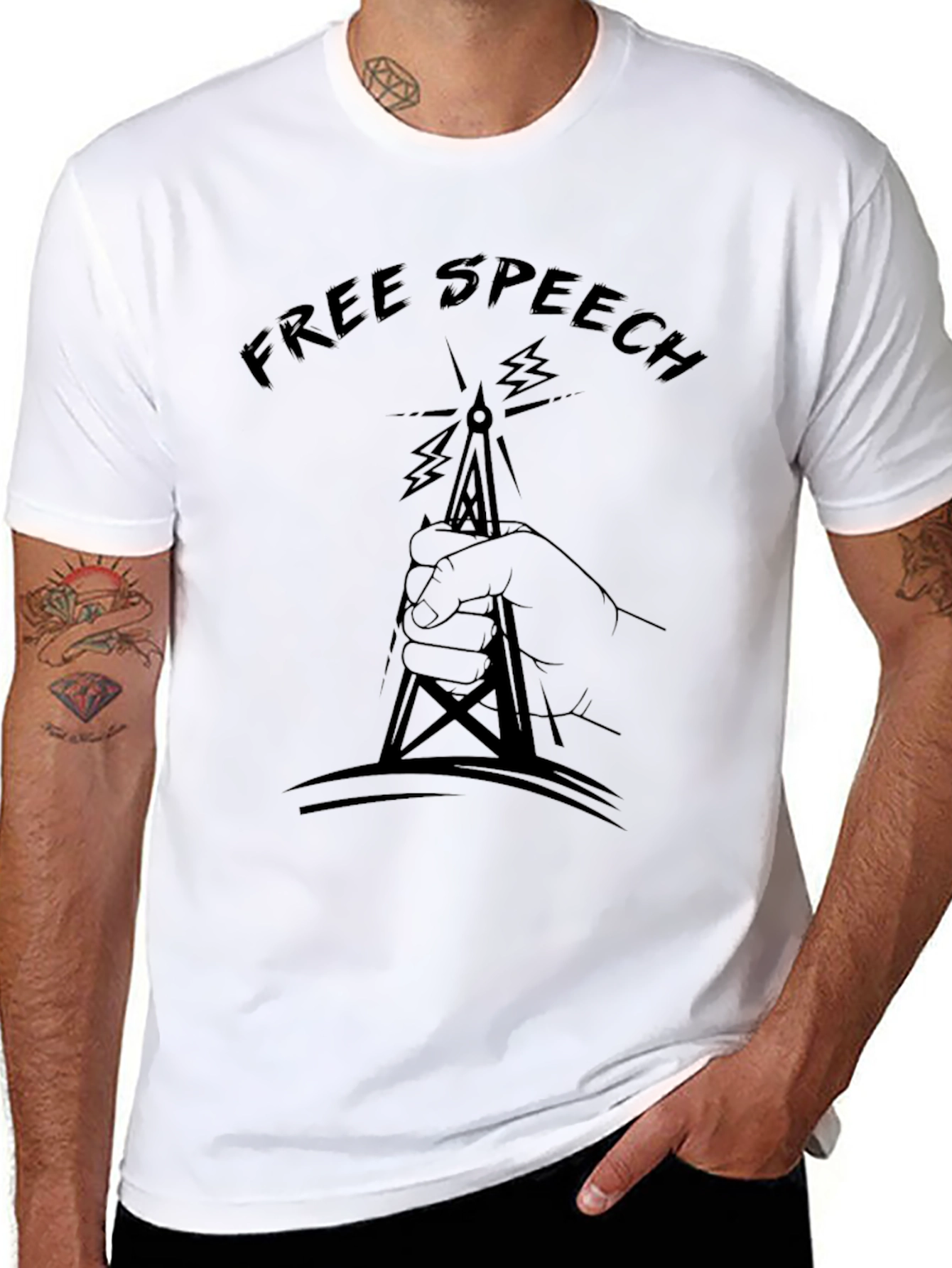 Free Speech Radio Tower Graphic Tee