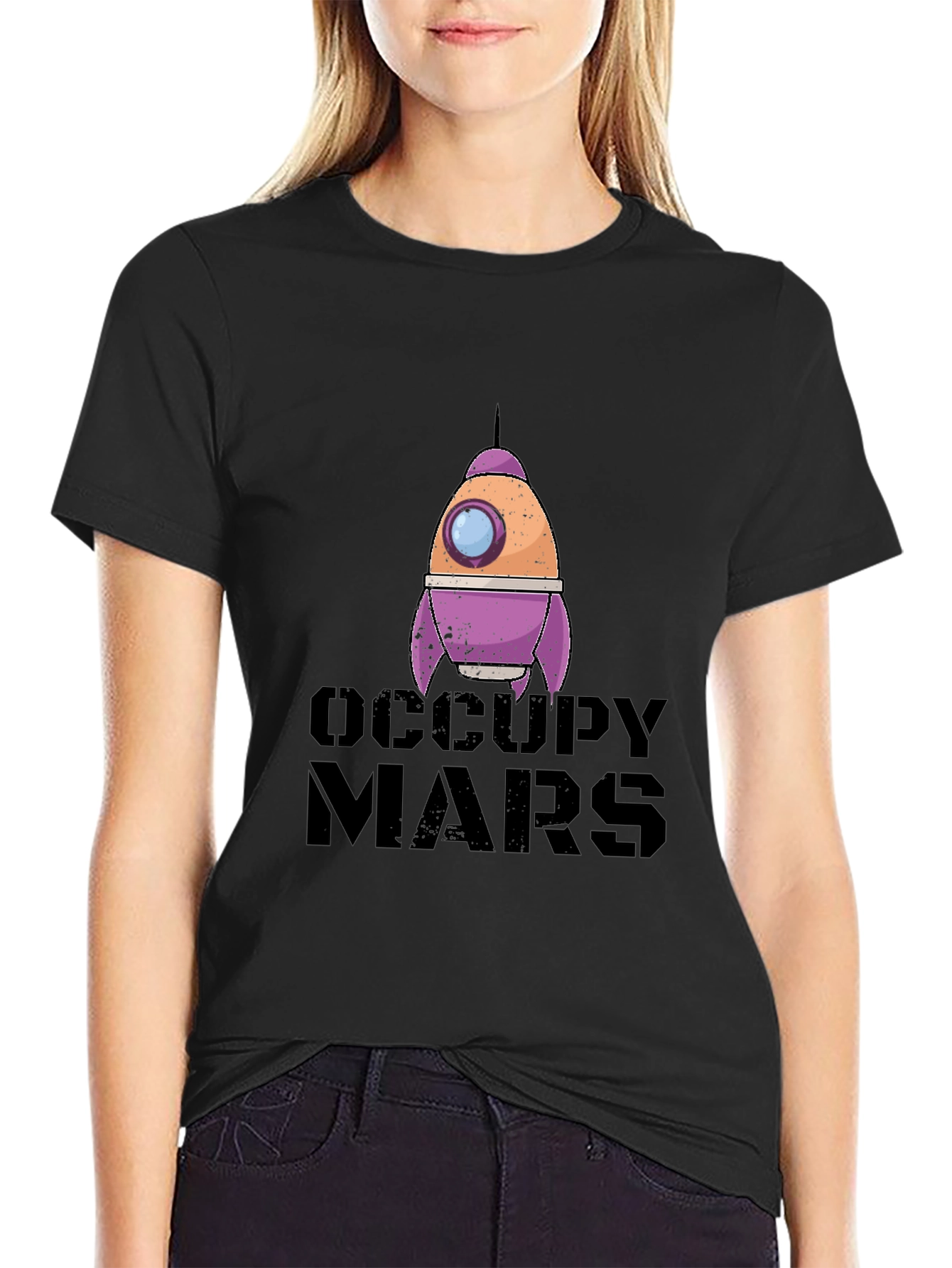 Occupy Mars Graphic Tee - Space Exploration T-Shirt