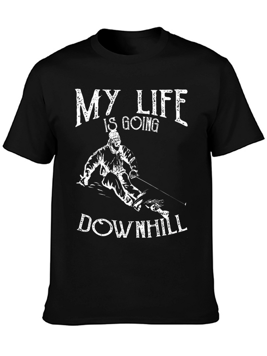 My Life is Going Downhill Ski T-Shirt