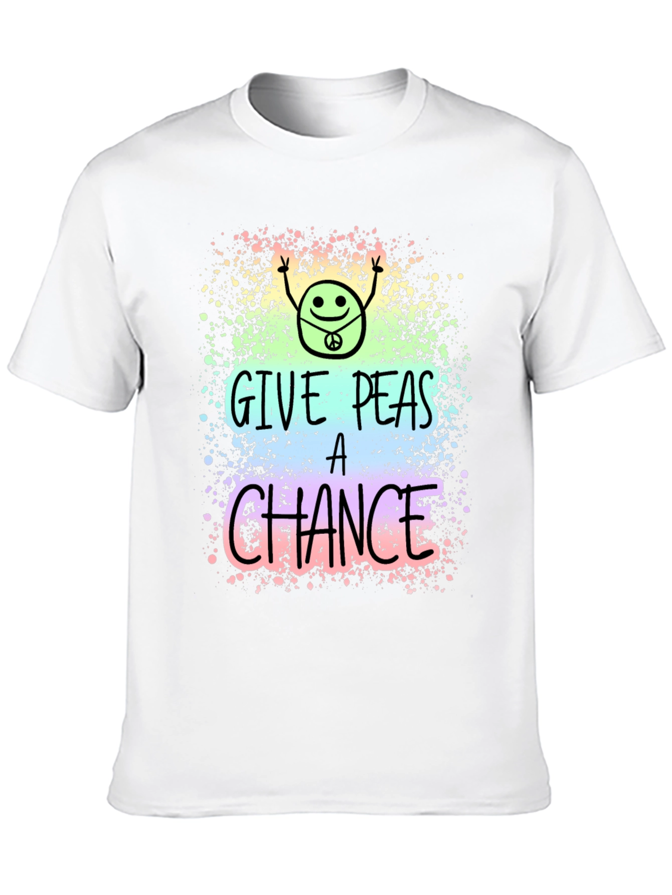 Give Peas A Chance T-Shirt - Groovy Peace Design