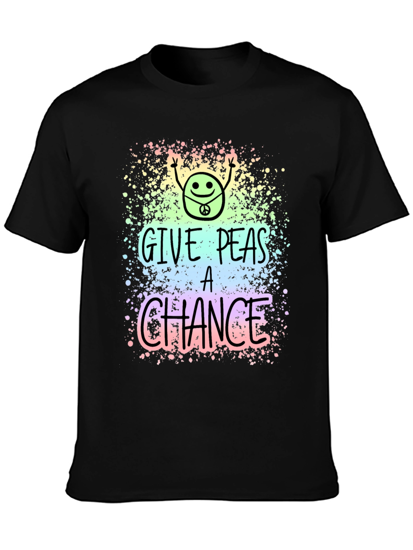 Give Peas A Chance T-Shirt - Groovy Peace Design