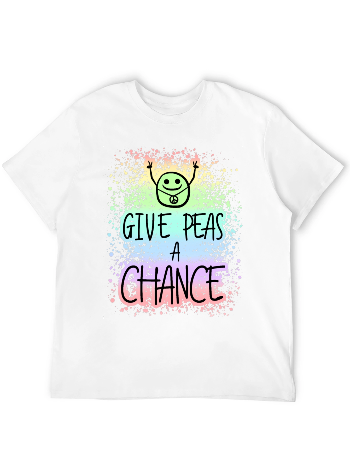 Give Peas A Chance T-Shirt - Groovy Peace Design