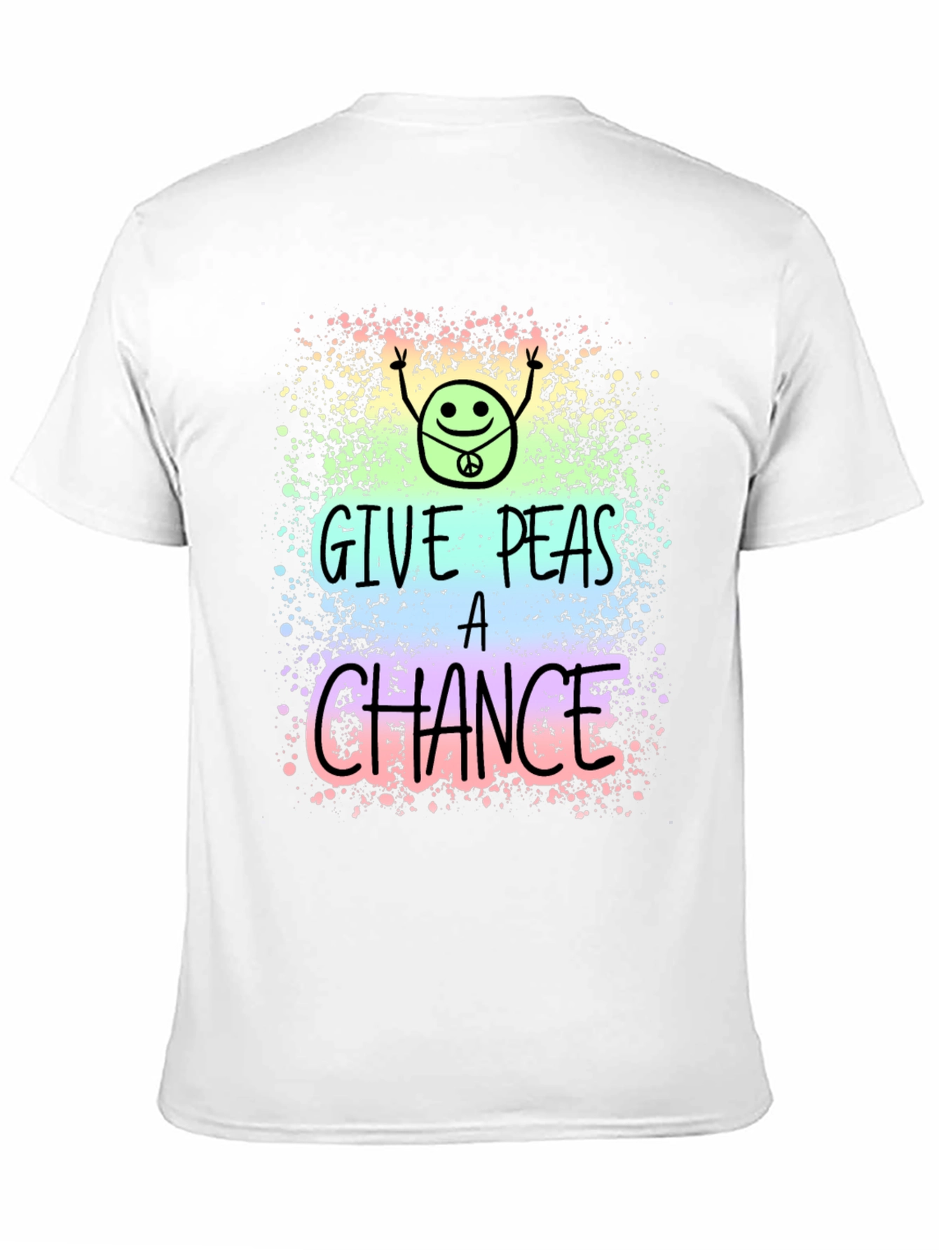 Give Peas A Chance T-Shirt - Groovy Peace Design