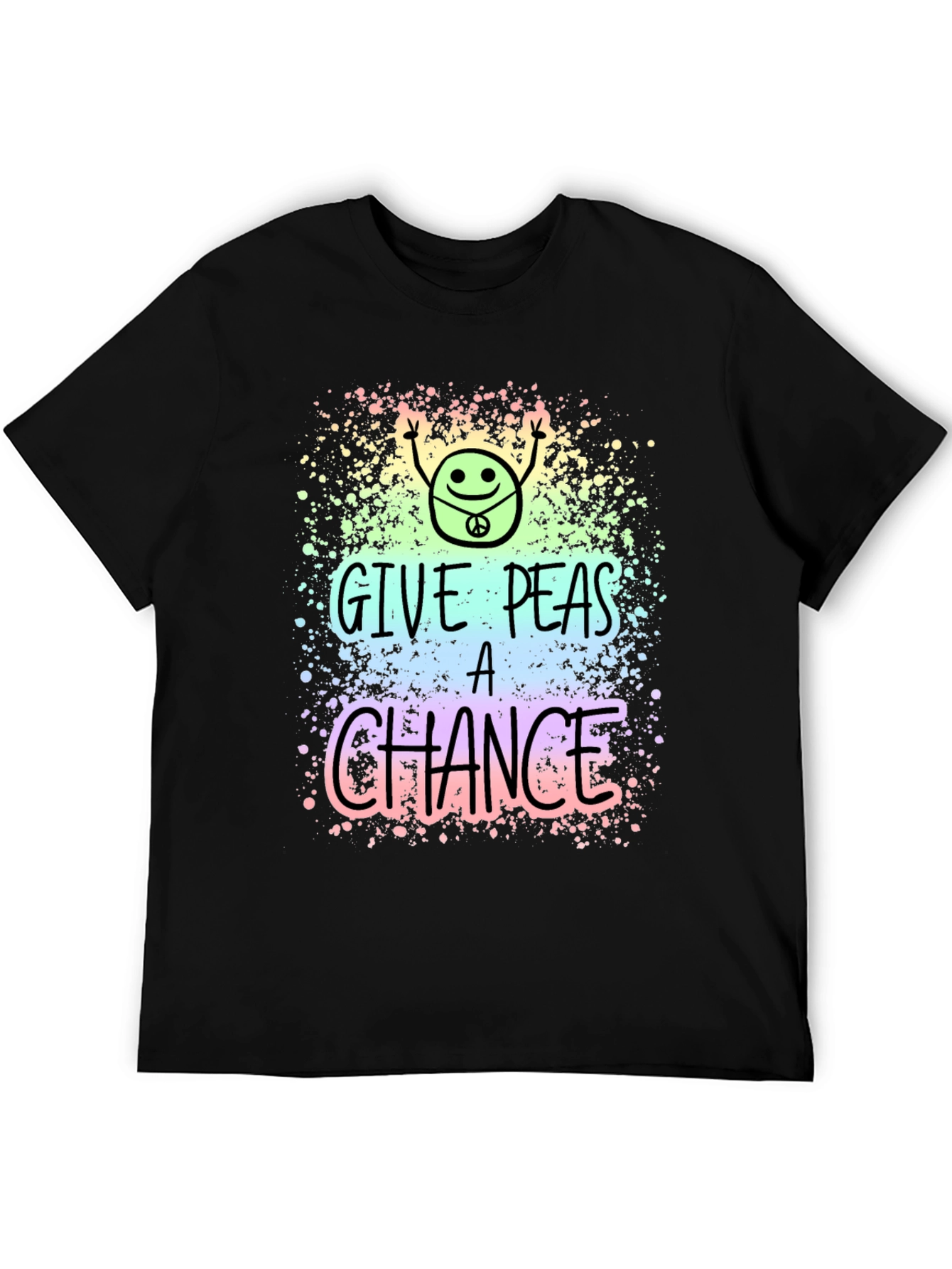 Give Peas A Chance T-Shirt - Groovy Peace Design