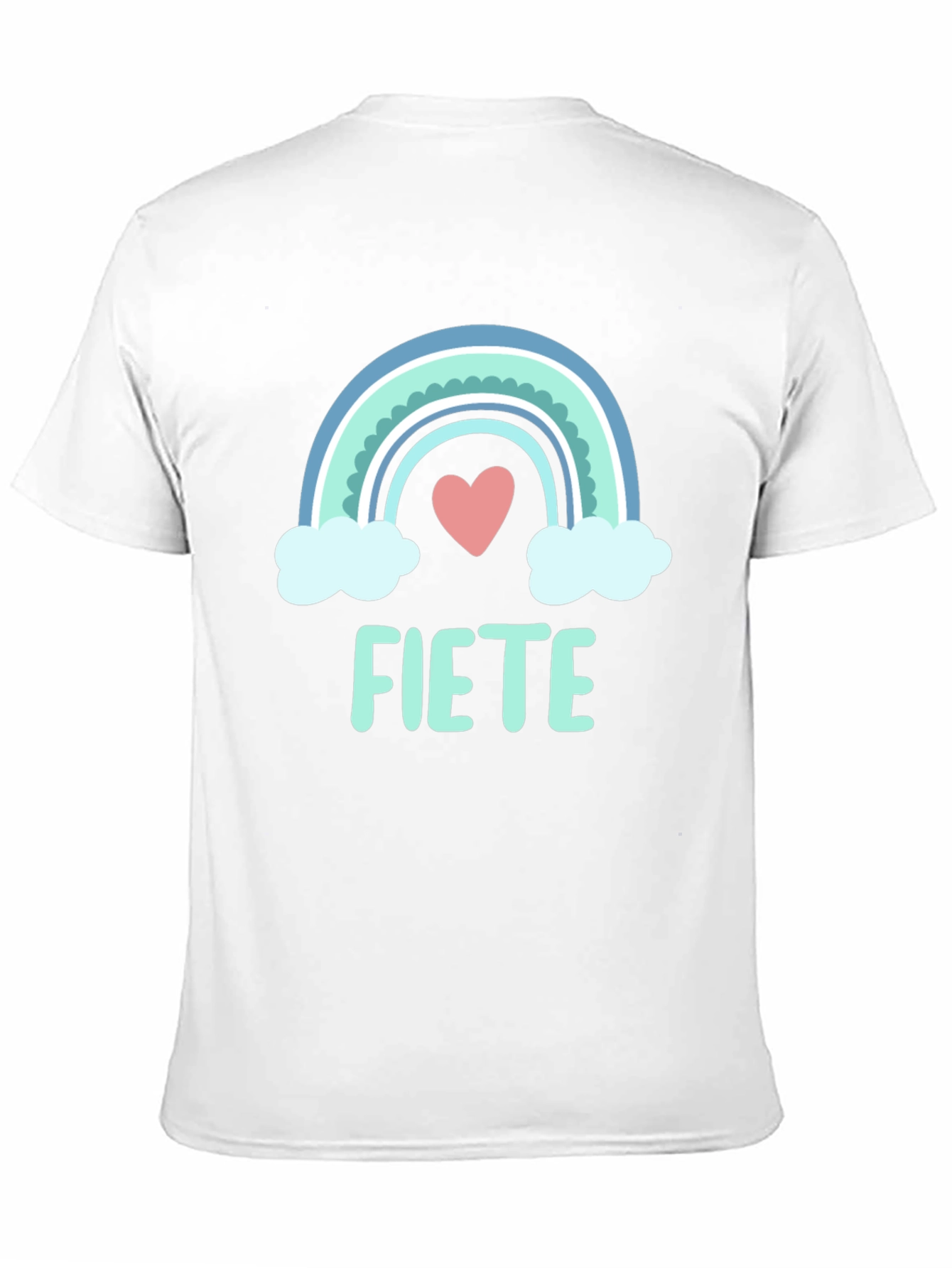 FIETE Rainbow Heart Graphic Black T-Shirt