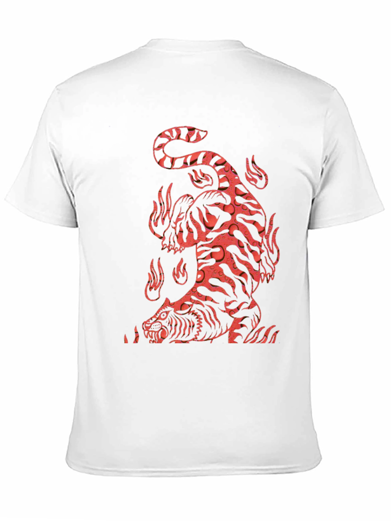 Fiery Tiger Graphic Tee - Bold Black T-Shirt
