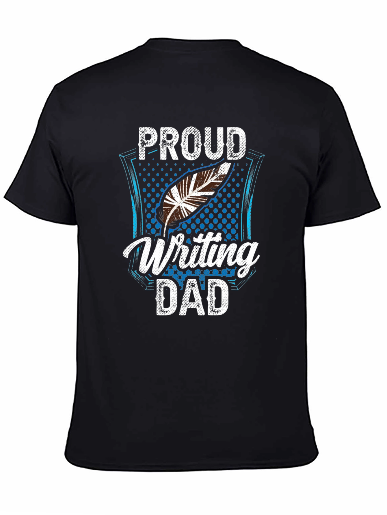 Proud Writing Dad T-Shirt - Black