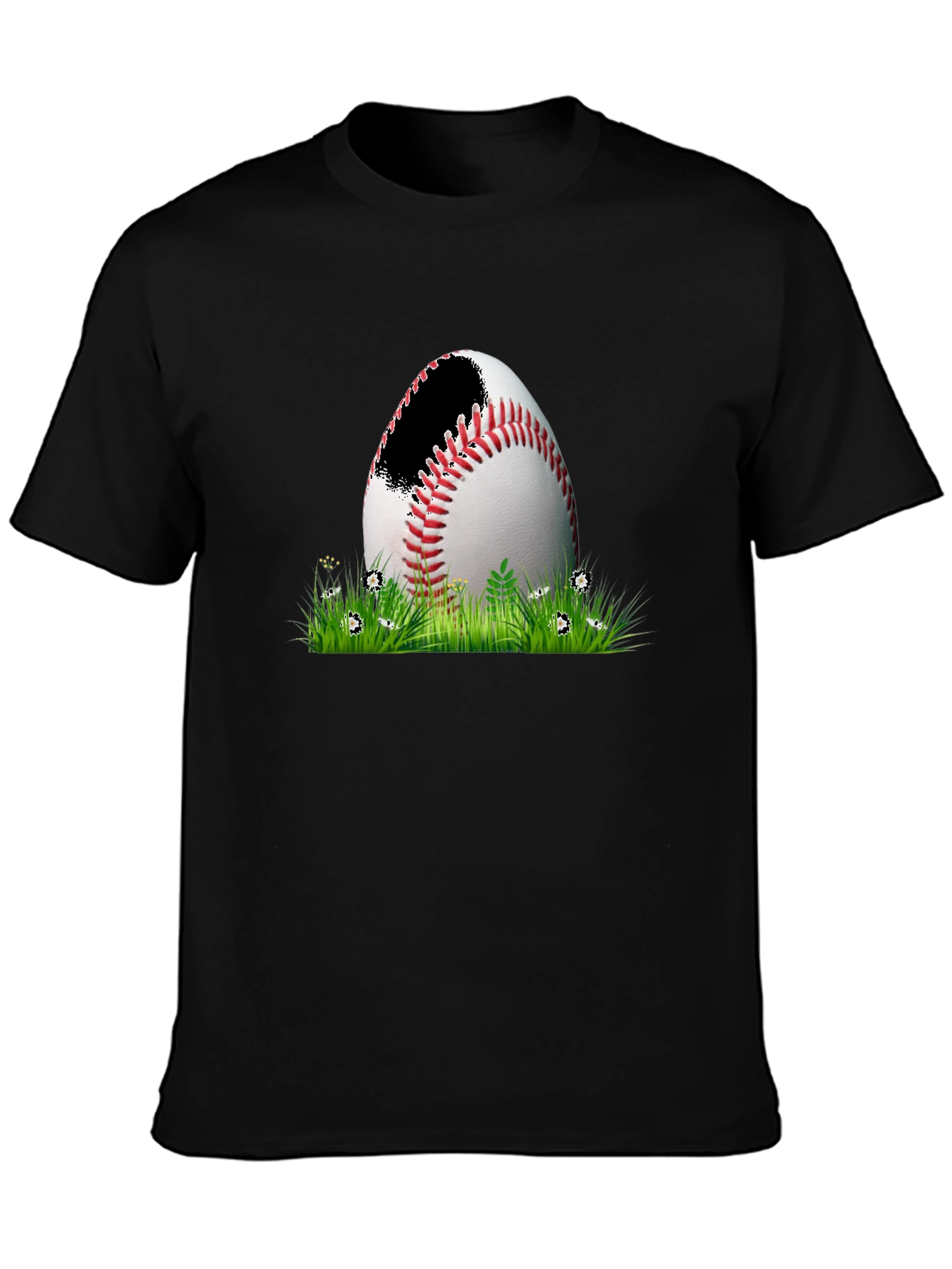 Baseball in Grass Graphic Tee