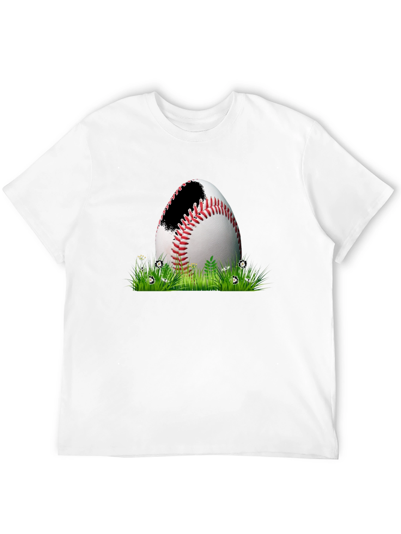 Baseball in Grass Graphic Tee