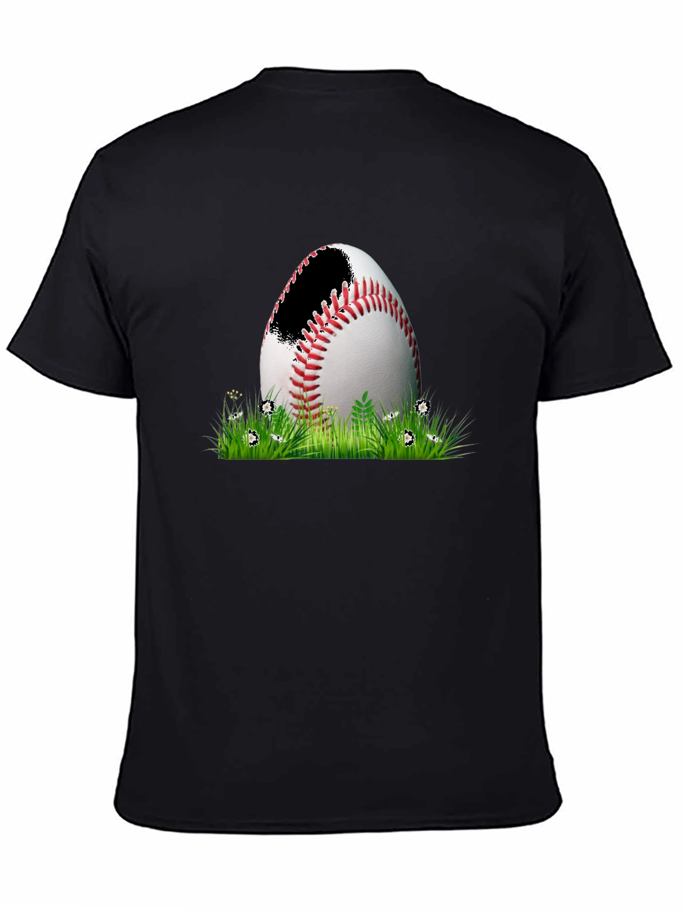Baseball in Grass Graphic Tee