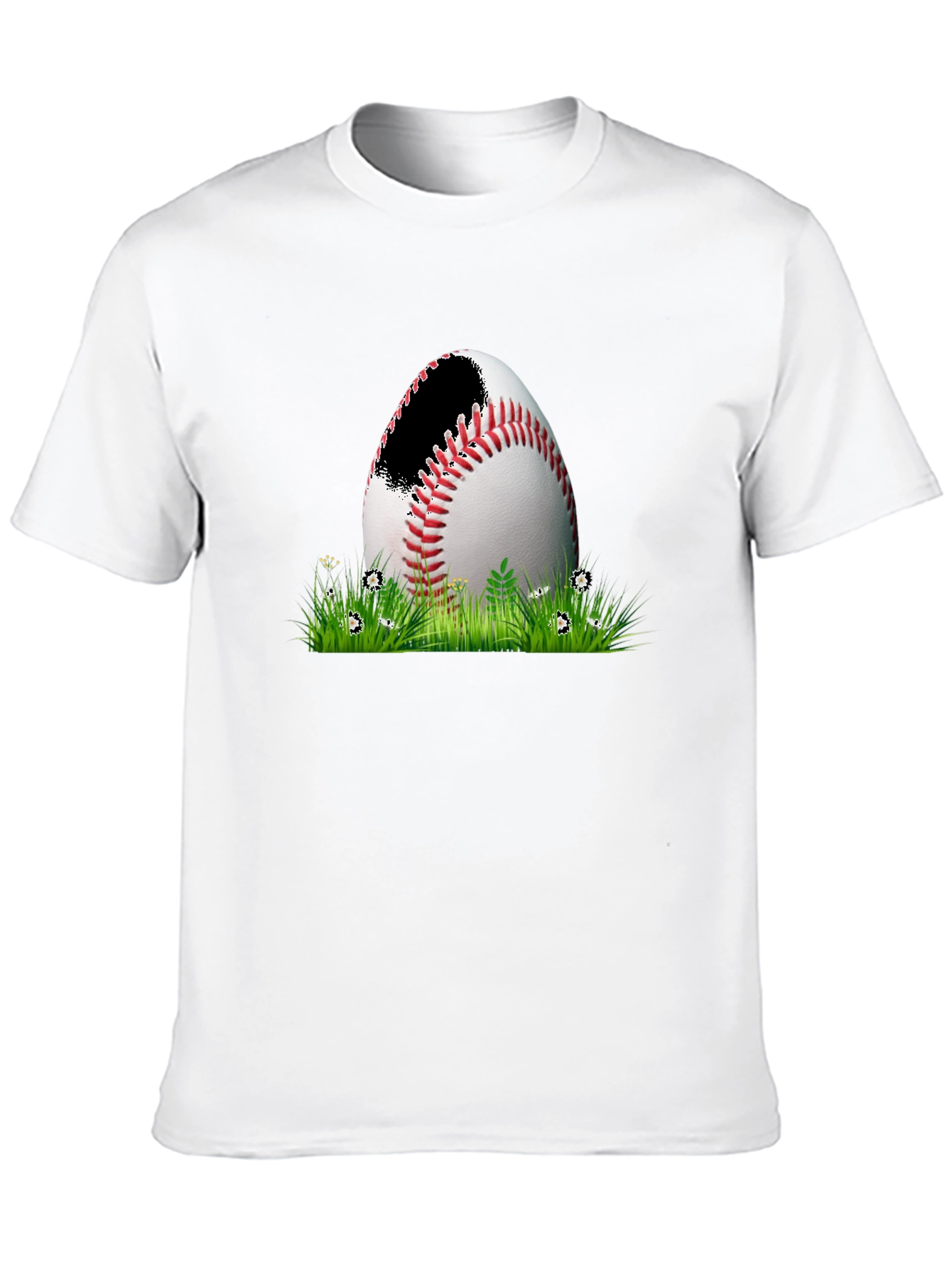 Baseball in Grass Graphic Tee
