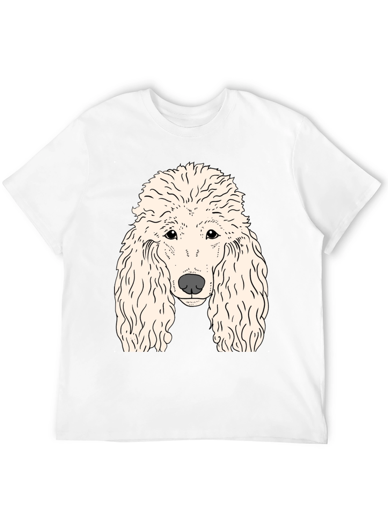 Poodle Graphic T-Shirt - Black Cotton Tee