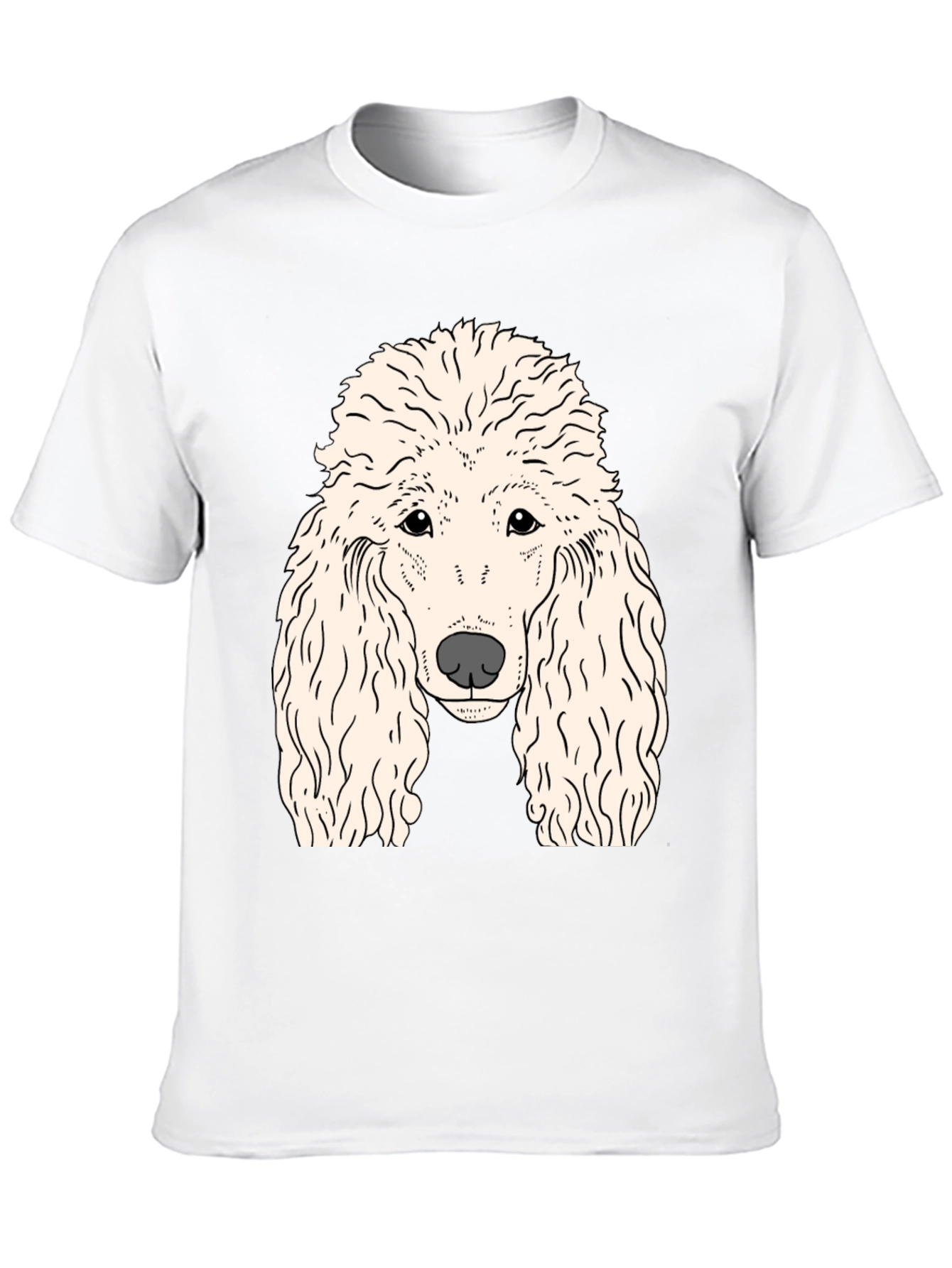 Poodle Graphic T-Shirt - Black Cotton Tee