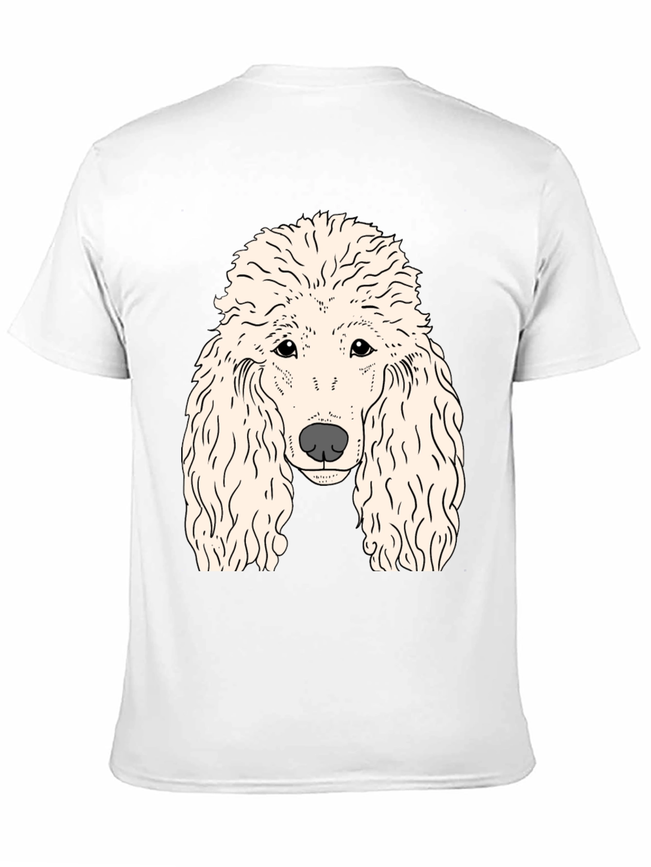 Poodle Graphic T-Shirt - Black Cotton Tee