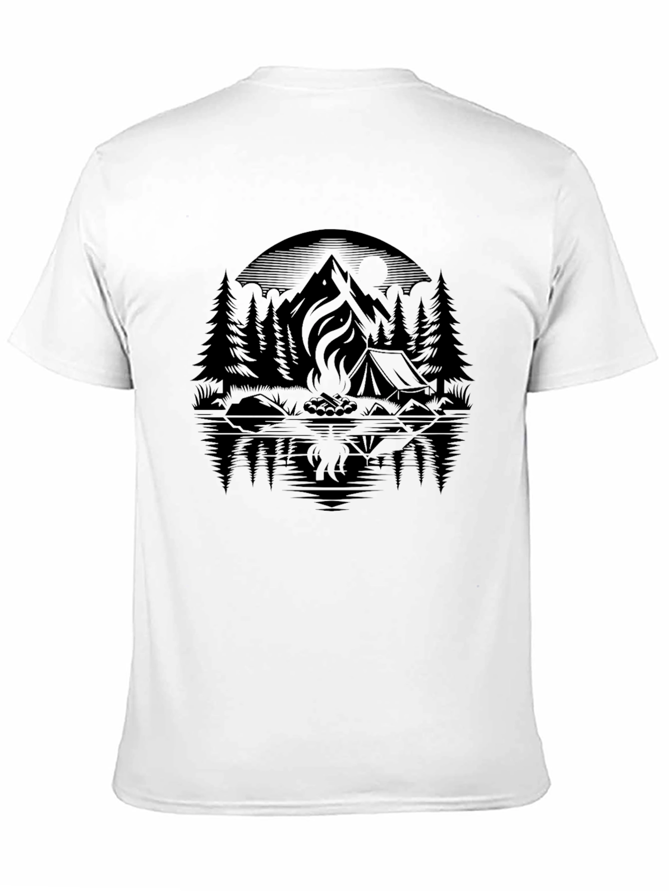 Camping Scene Graphic Tee