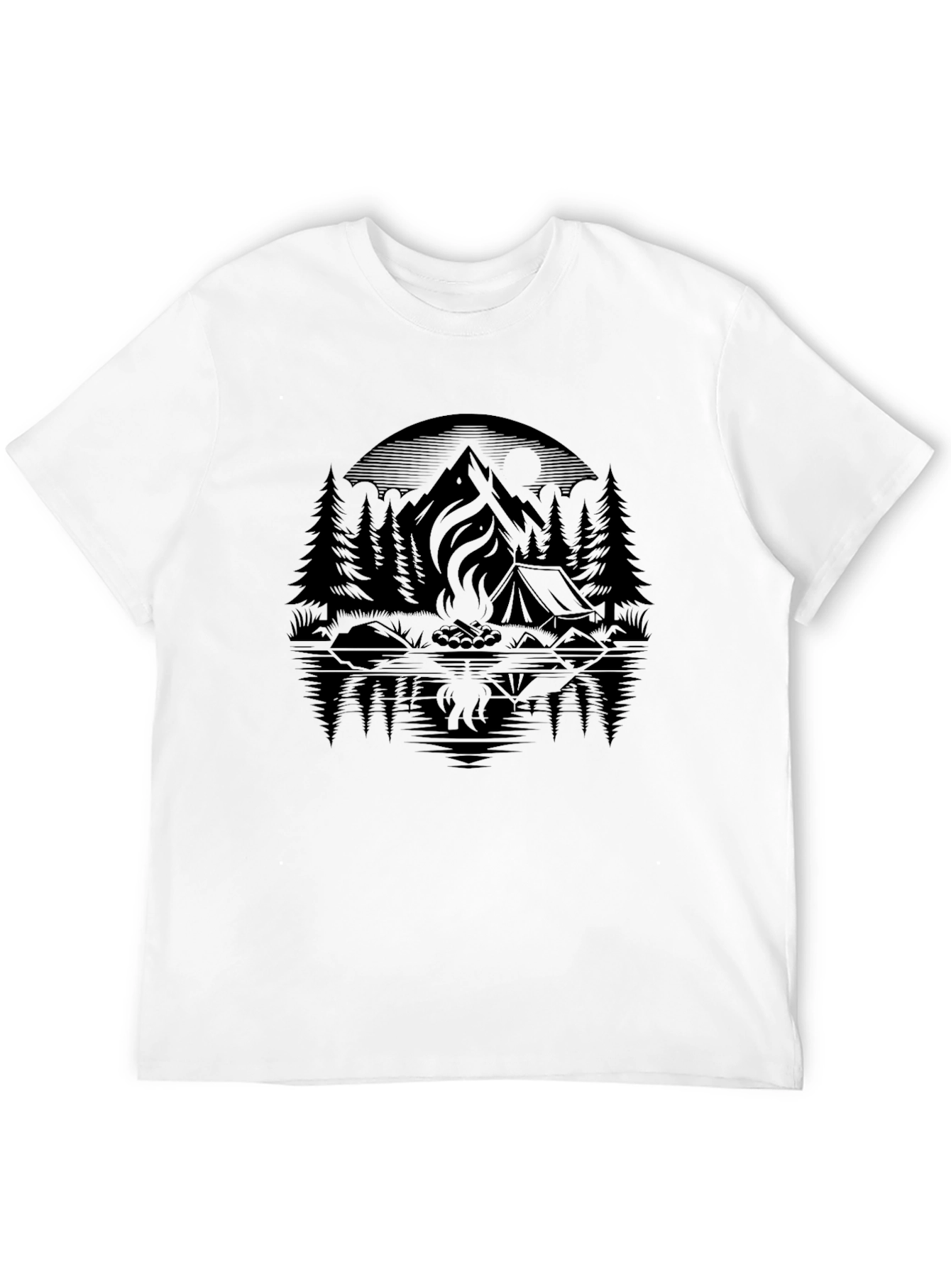 Camping Scene Graphic Tee