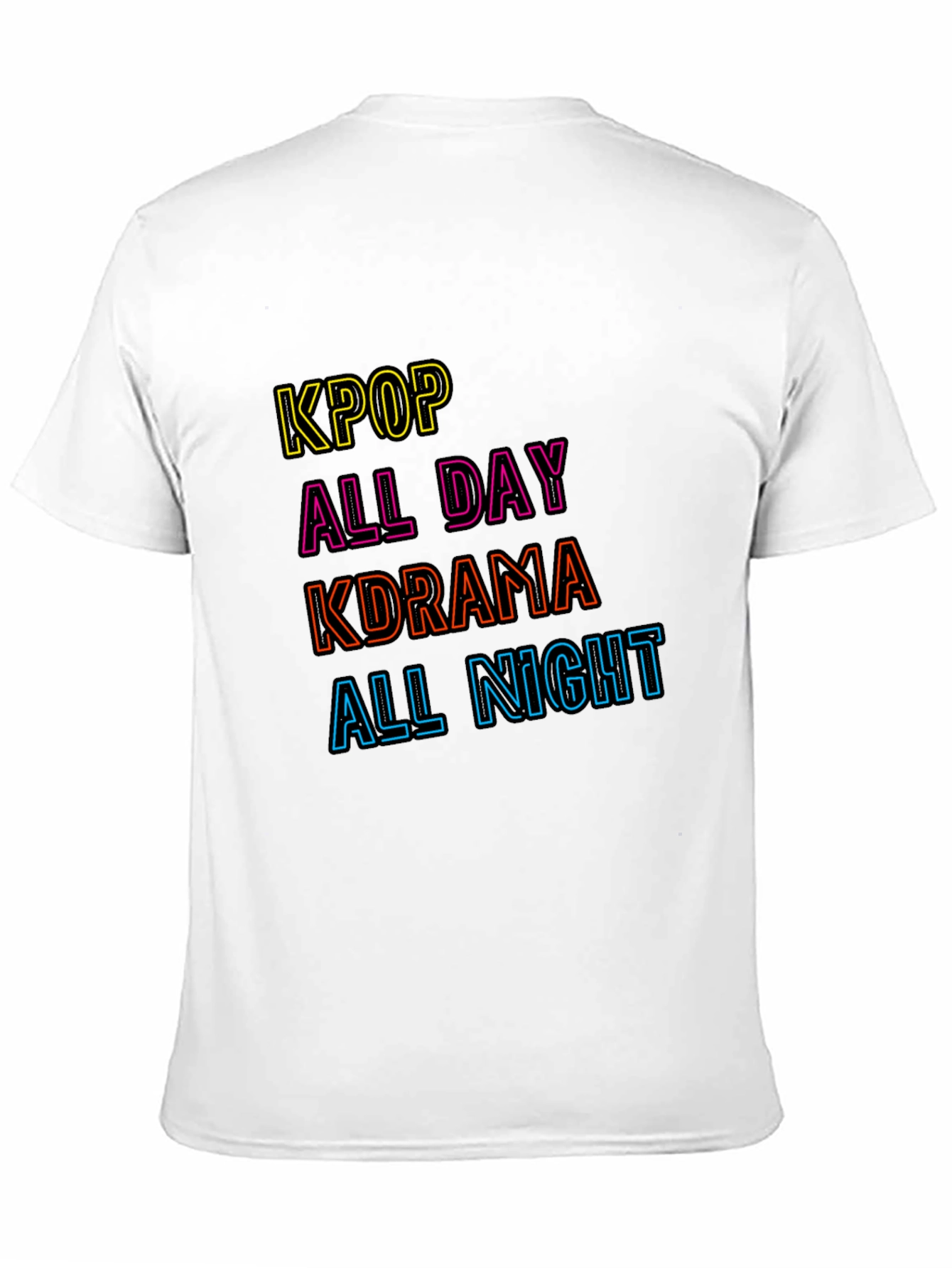 KPOP All Day Kdrama All Night Black T-Shirt