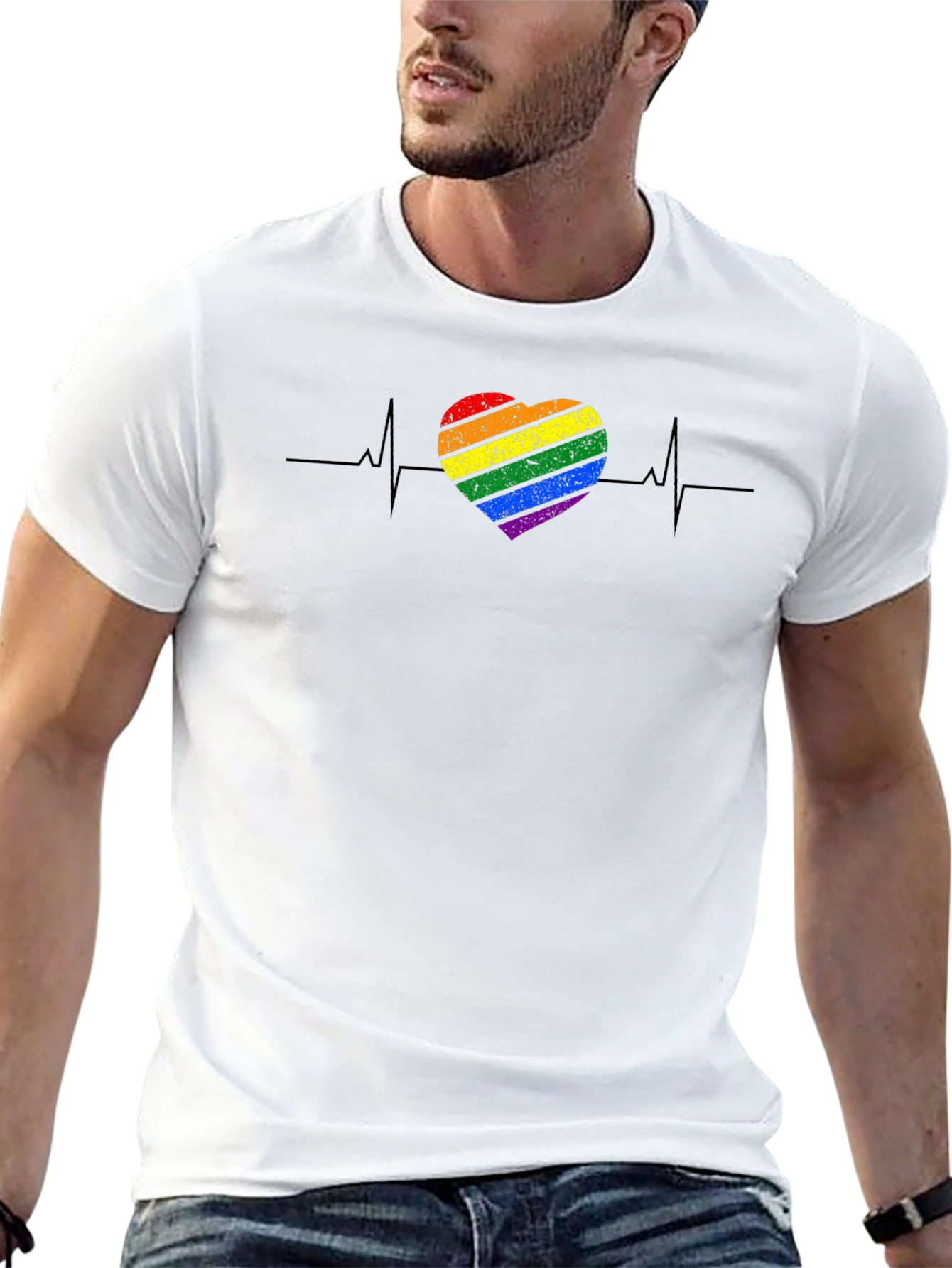 Pride Heartbeat T-Shirt - LGBTQ+ Love & Equality Tee