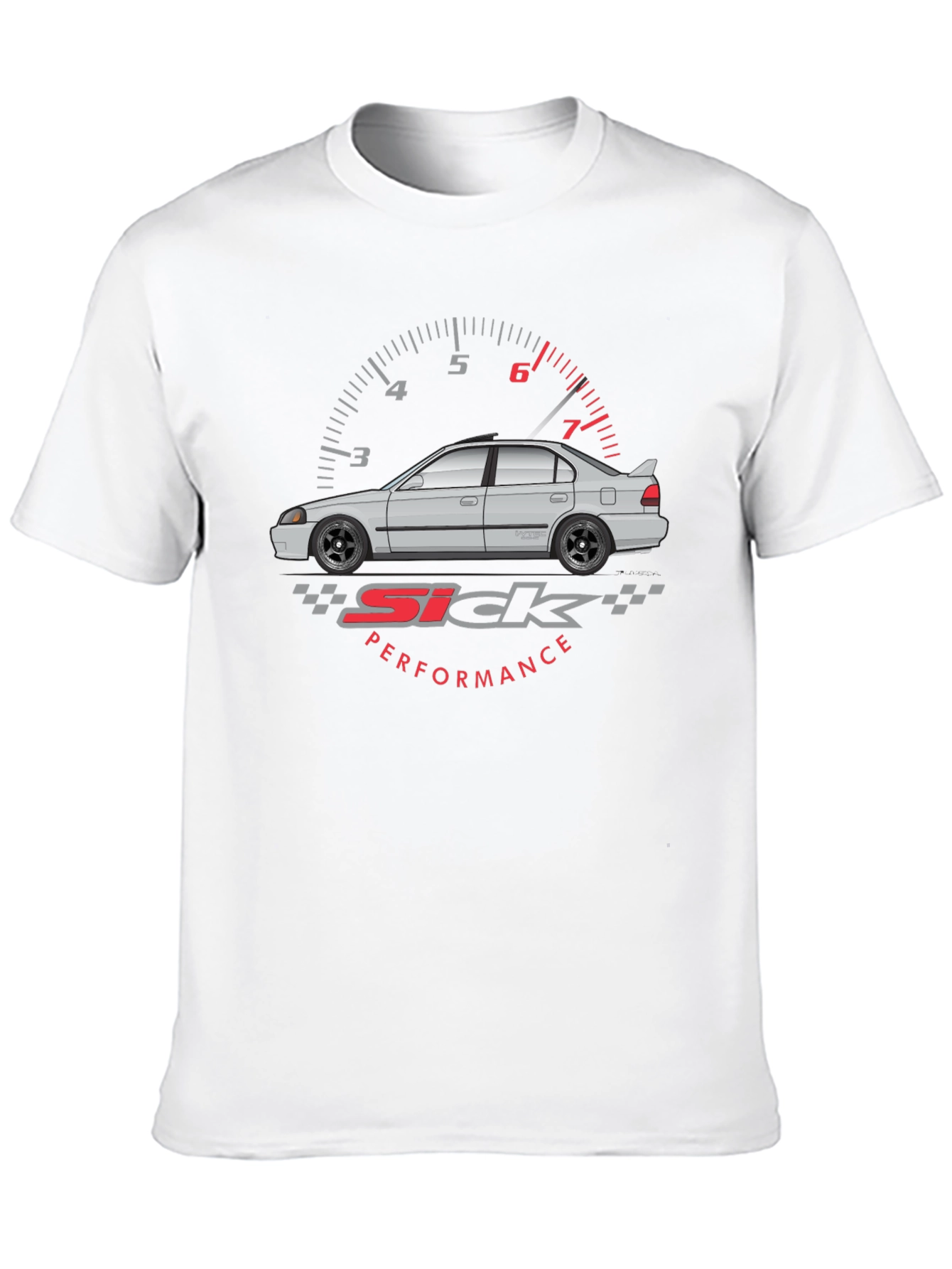 Sick Performance Car Graphic Tee - Black