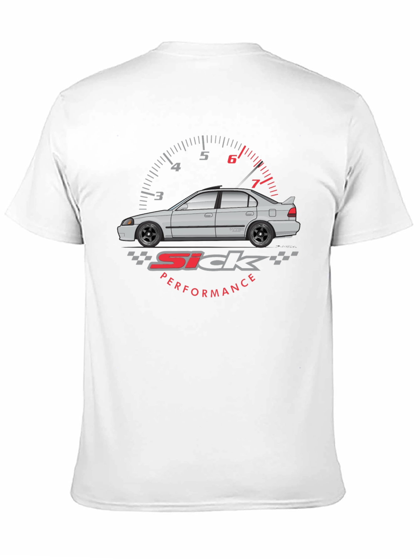Sick Performance Car Graphic Tee - Black