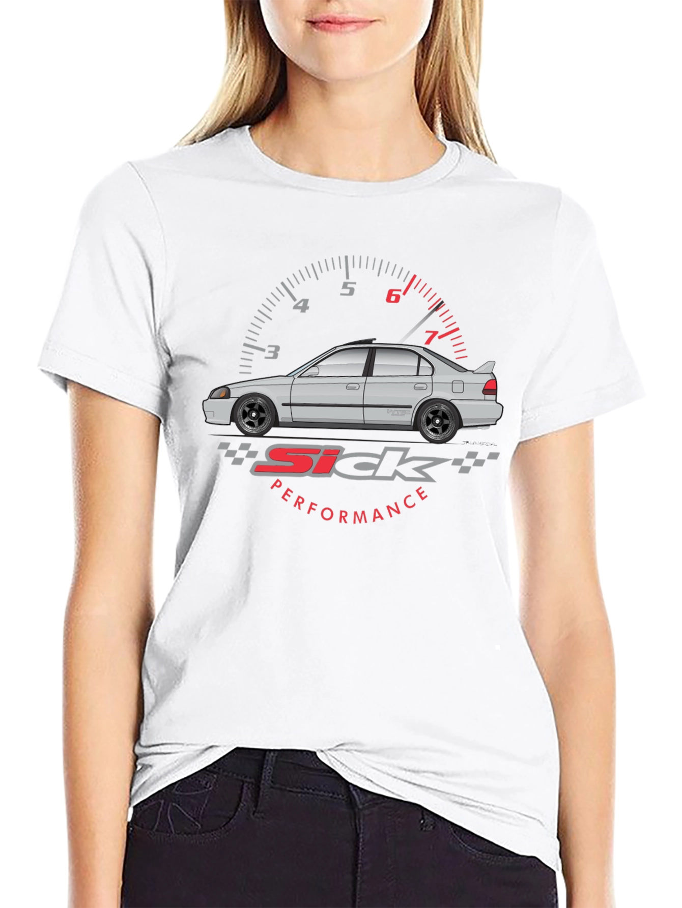 Sick Performance Car Graphic Tee - Black