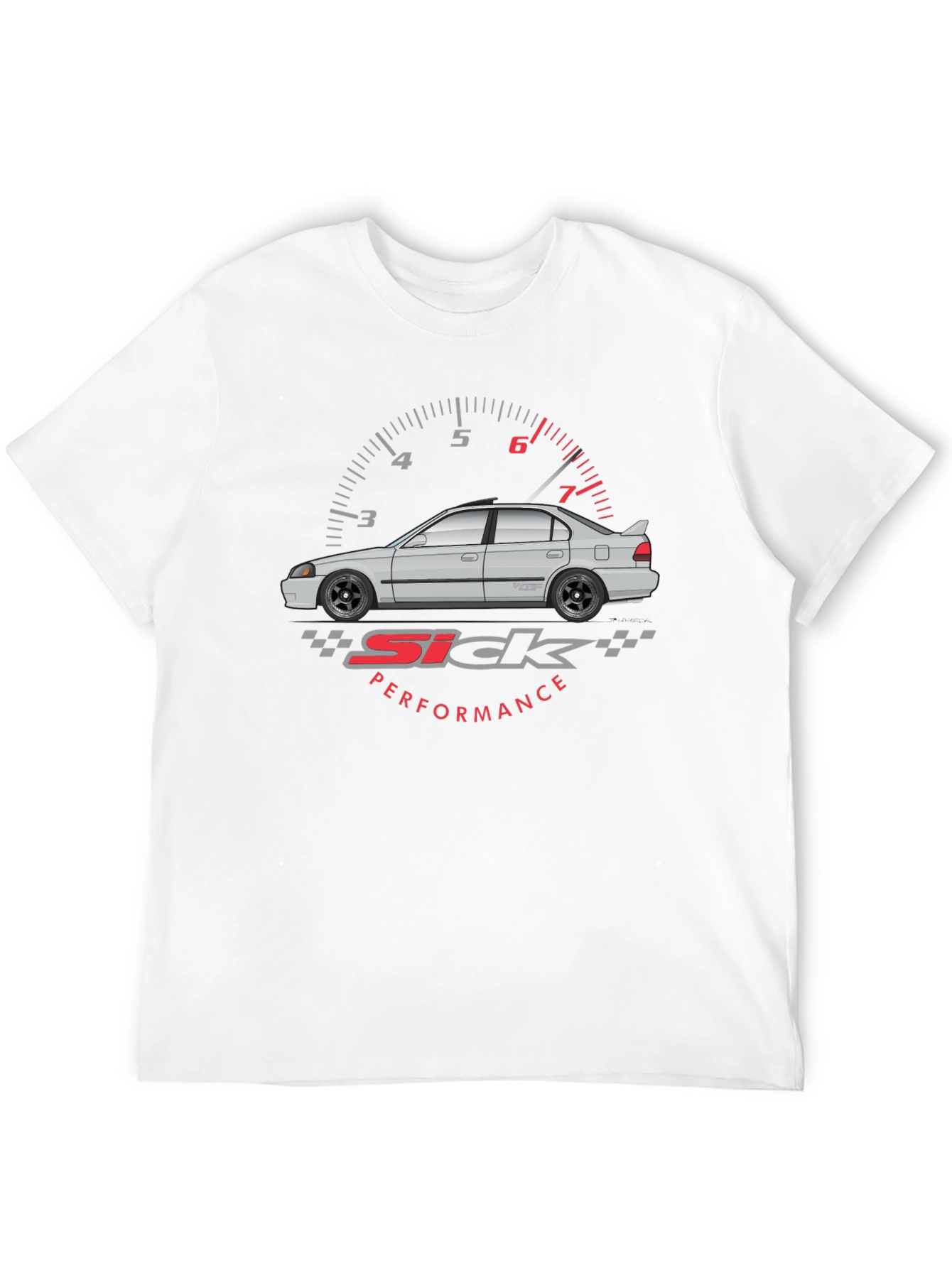 Sick Performance Car Graphic Tee - Black