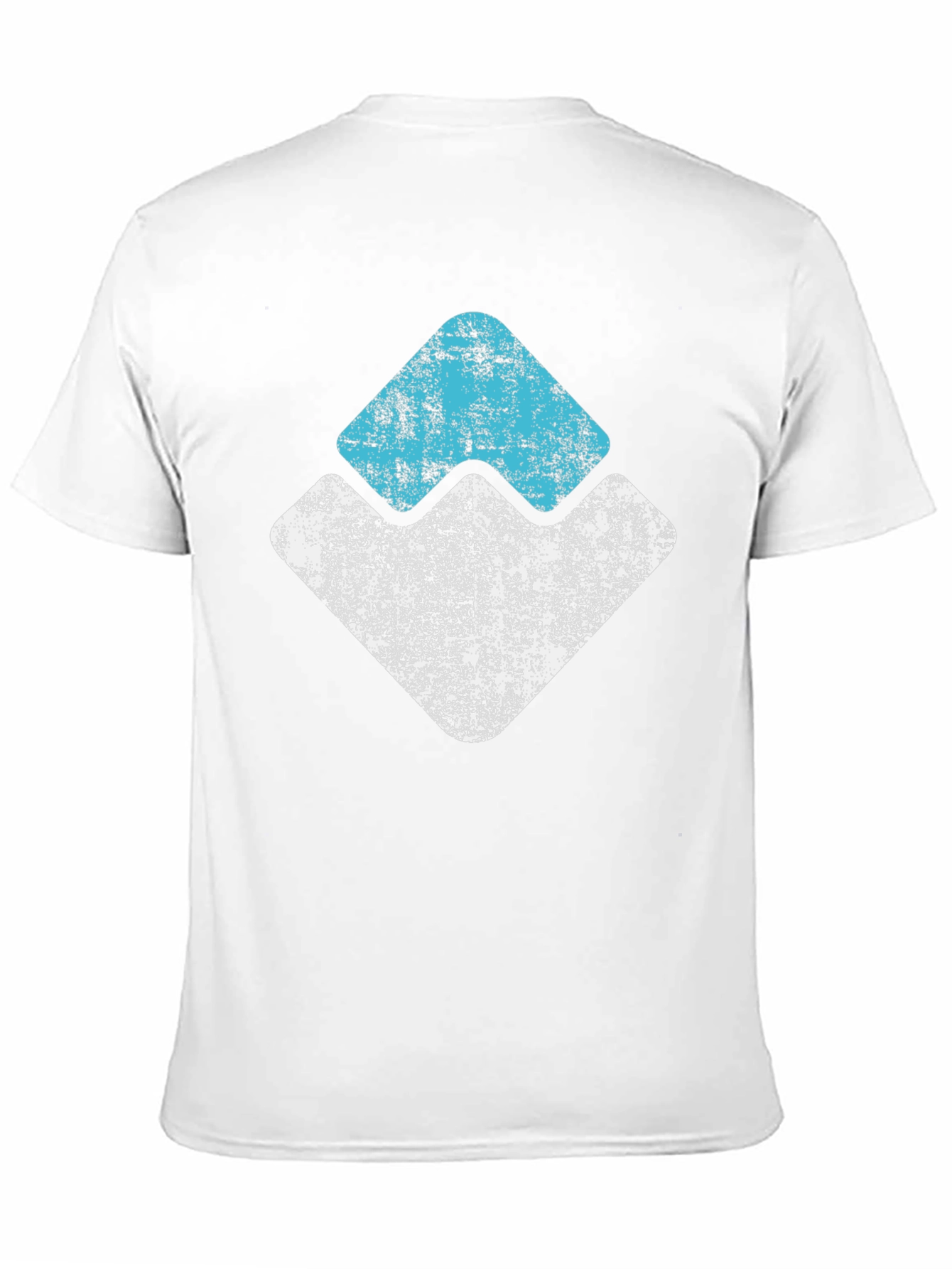 Distressed Graphic Tee - Abstract Mountain Design