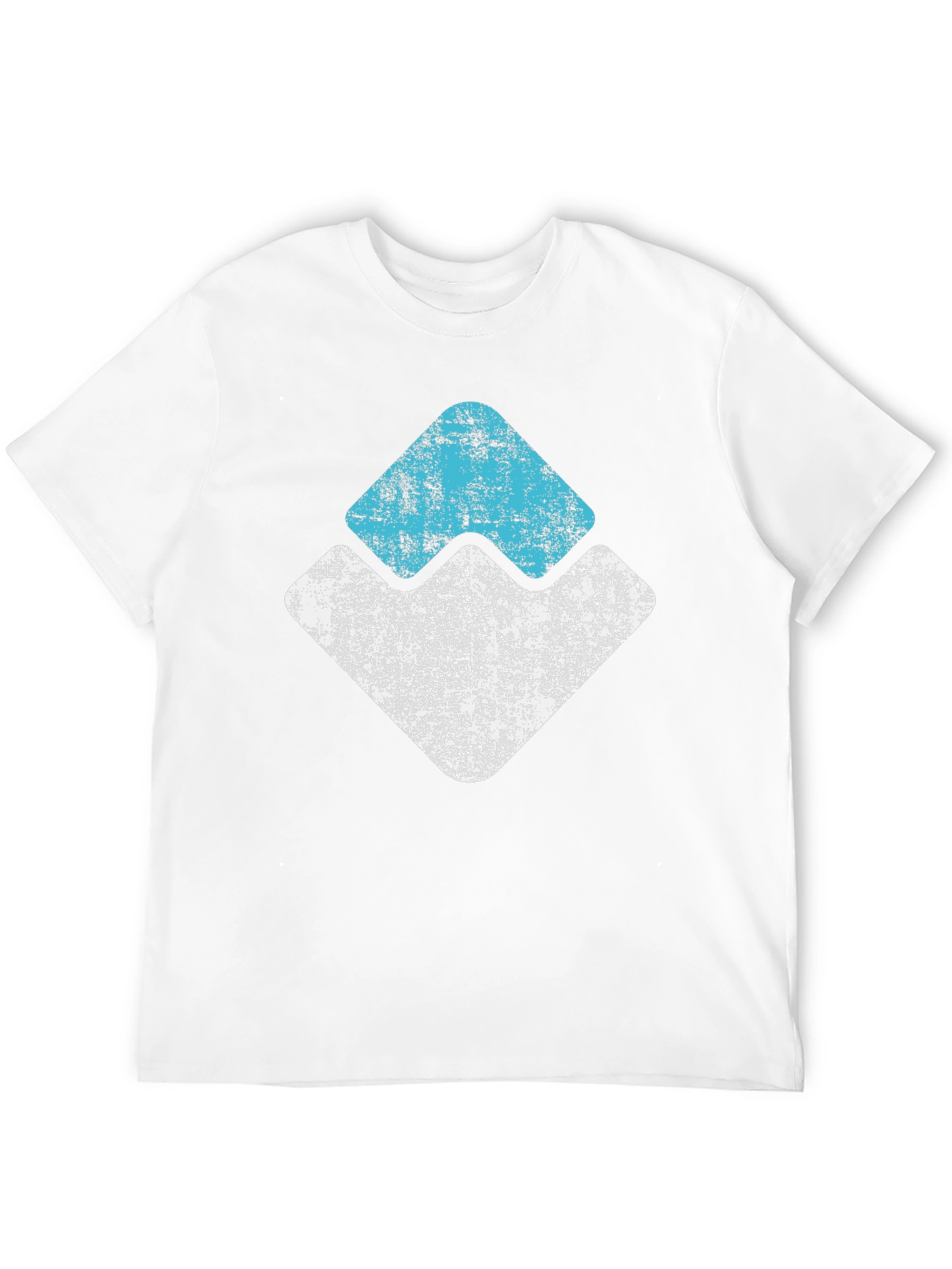 Distressed Graphic Tee - Abstract Mountain Design