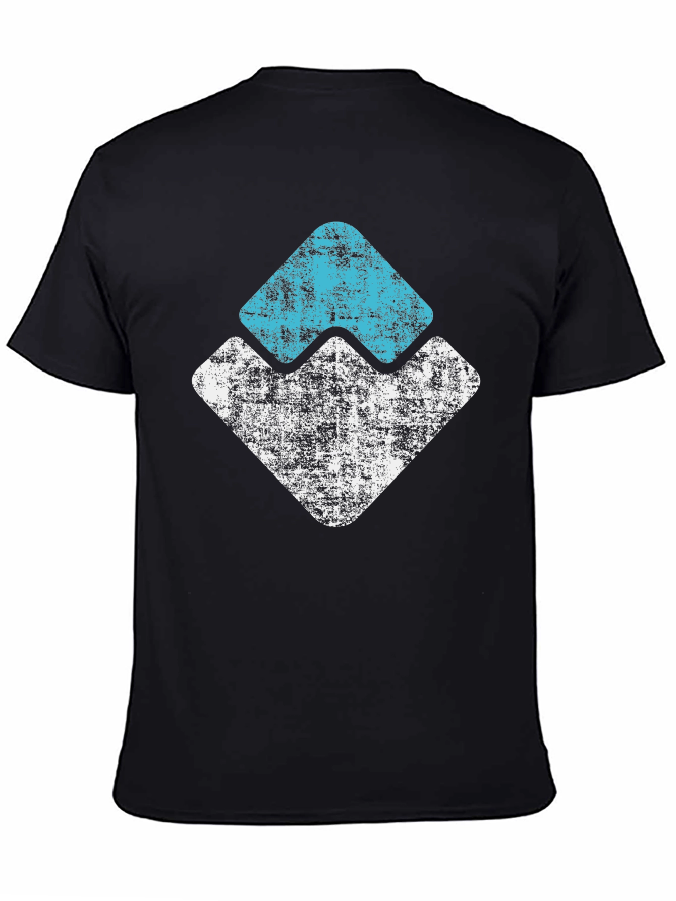 Distressed Graphic Tee - Abstract Mountain Design